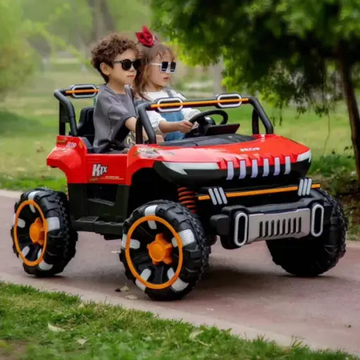 DERAK 8688 Ride On Kids Car 2 Seater 4x4 Super Jeep ,12V 10A Leather Seat Eva Tire - DERAKBIKES
