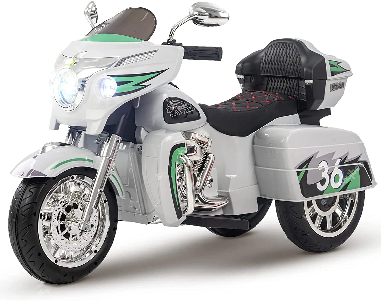 Tri Glide Harley Kids Ride-On Bike with 3 Wheels and Hand Accelerator