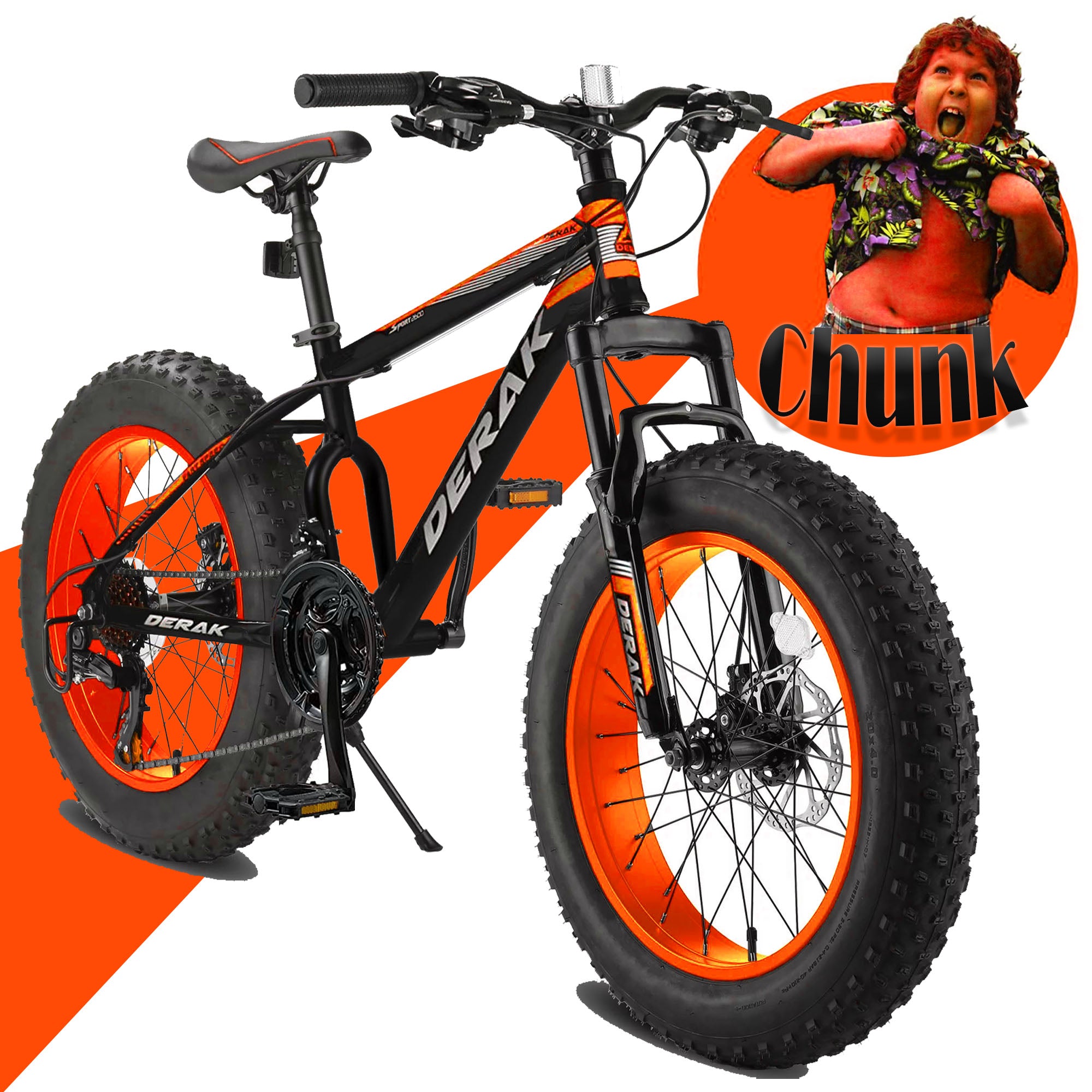 Kids Fat Bike 20 Inch Chunk Full Shimano Front Suspension - DerakBikes