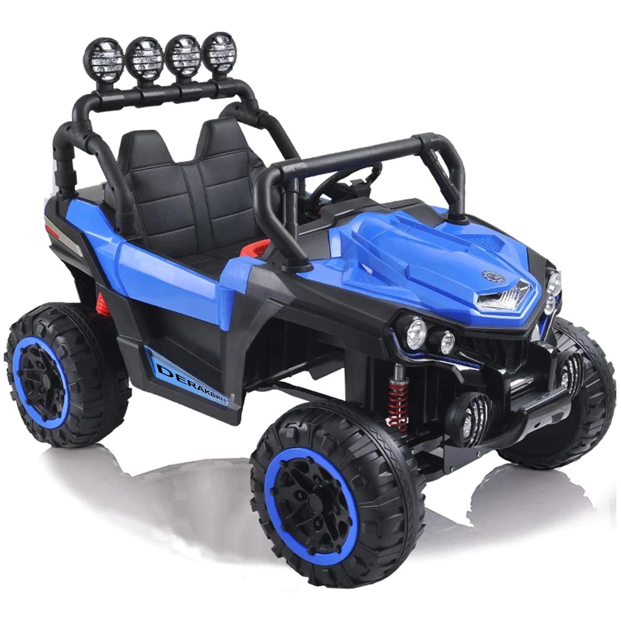 Ride On Electric Buggy NEL-903 4X4 Kids 2 Seater EVA Tyre Leather Seat Blue