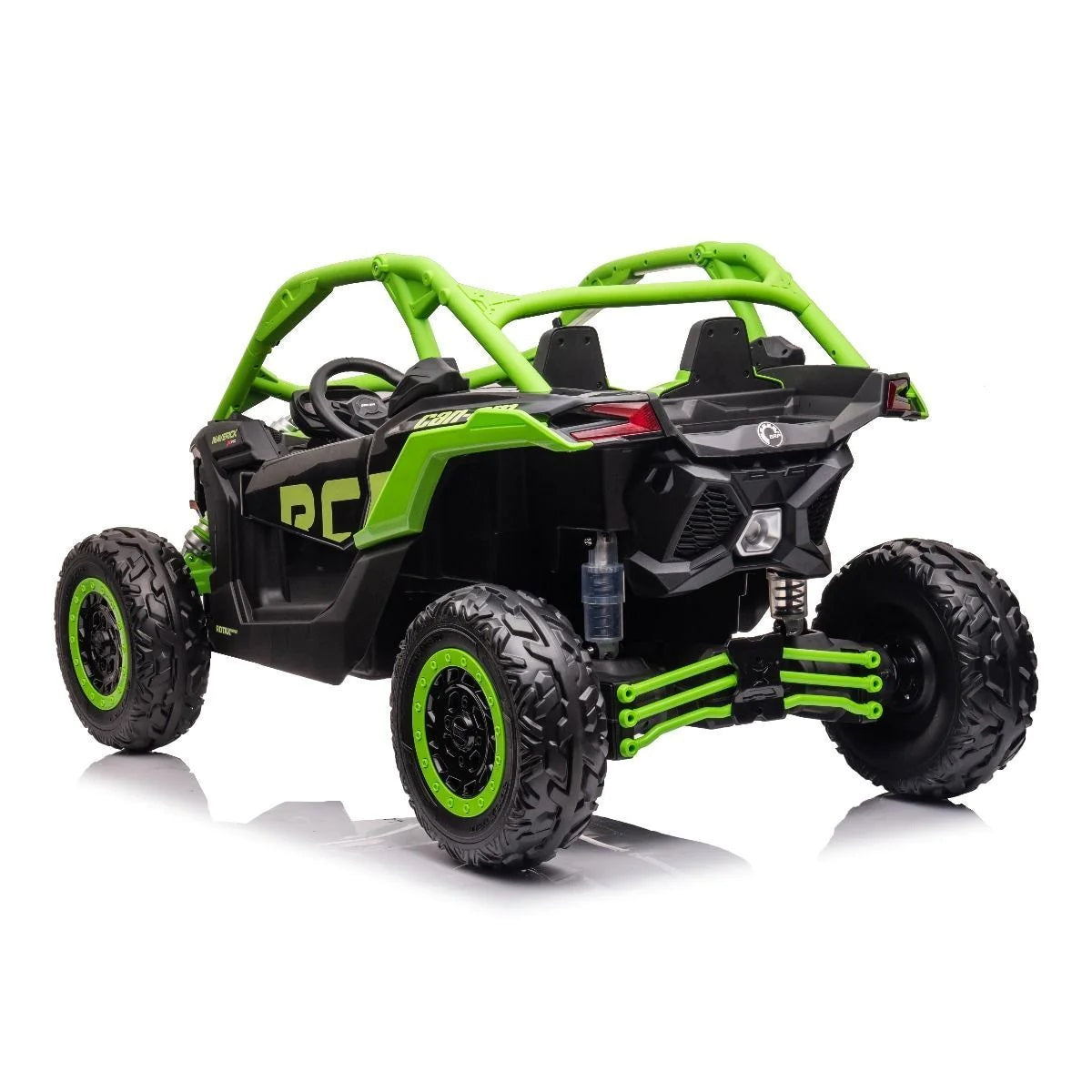 Rev Up the Fun: LX Performance Can-Am Maverick 4WD Edition 2-Seater Kids Ride-on Buggy with Leather Seats and RC Control - DERAKBIKES