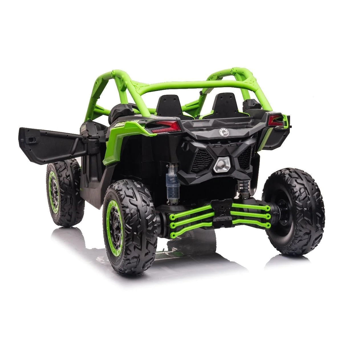 Rev Up the Fun: LX Performance Can-Am Maverick 4WD Edition 2-Seater Kids Ride-on Buggy with Leather Seats and RC Control - DERAKBIKES
