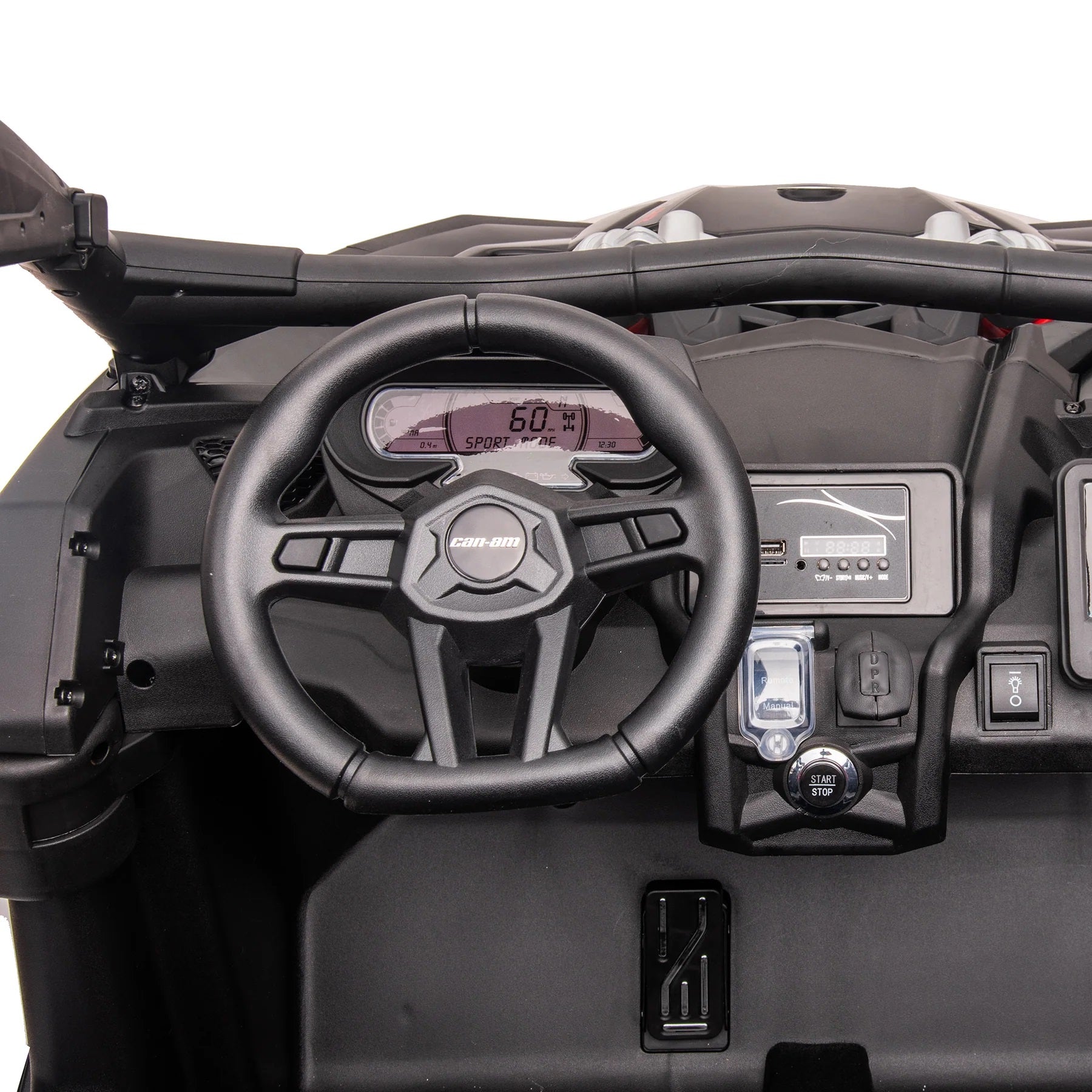 Rev Up the Fun: LX Performance Can-Am Maverick 4WD Edition 2-Seater Kids Ride-on Buggy with Leather Seats and RC Control - DERAKBIKES