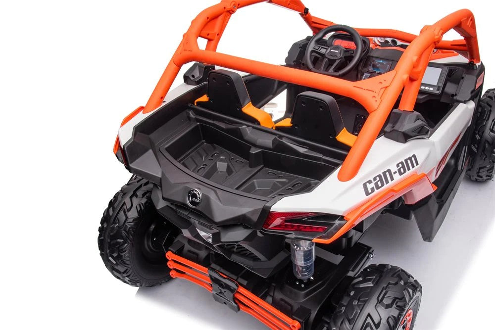 Rev Up the Fun: LX Performance Can-Am Maverick 4WD Edition 2-Seater Kids Ride-on Buggy with Leather Seats and RC Control - DERAKBIKES