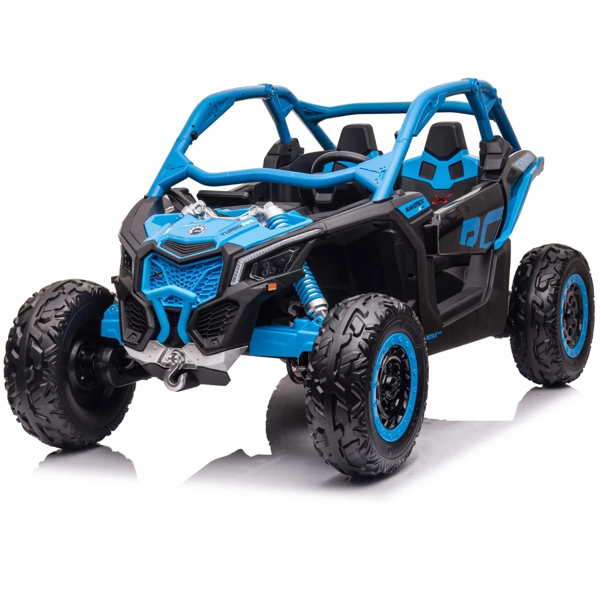 Rev Up the Fun: LX Performance Can-Am Maverick 4WD Edition 2-Seater Kids Ride-on Buggy with Leather Seats and RC Control - DERAKBIKES