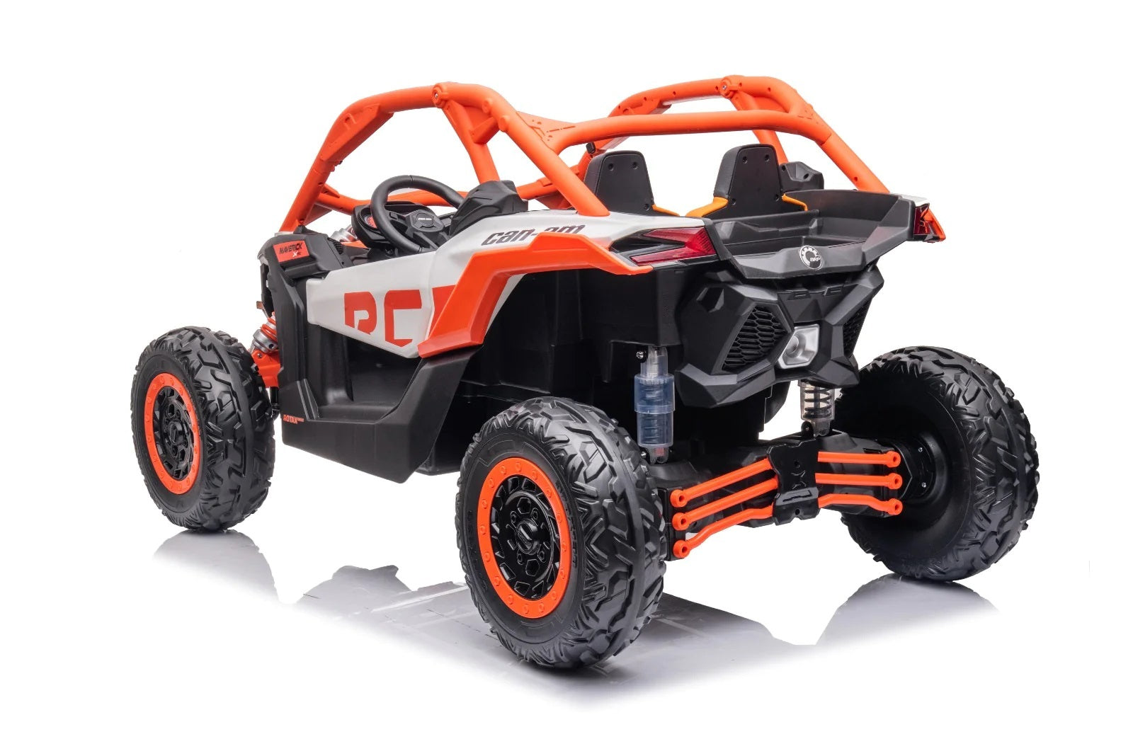 Rev Up the Fun: LX Performance Can-Am Maverick 4WD Edition 2-Seater Kids Ride-on Buggy with Leather Seats and RC Control - DERAKBIKES
