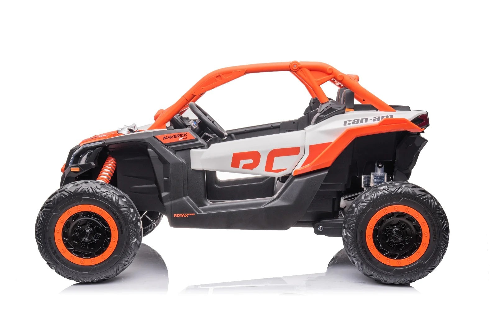 Rev Up the Fun: LX Performance Can-Am Maverick 4WD Edition 2-Seater Kids Ride-on Buggy with Leather Seats and RC Control - DERAKBIKES