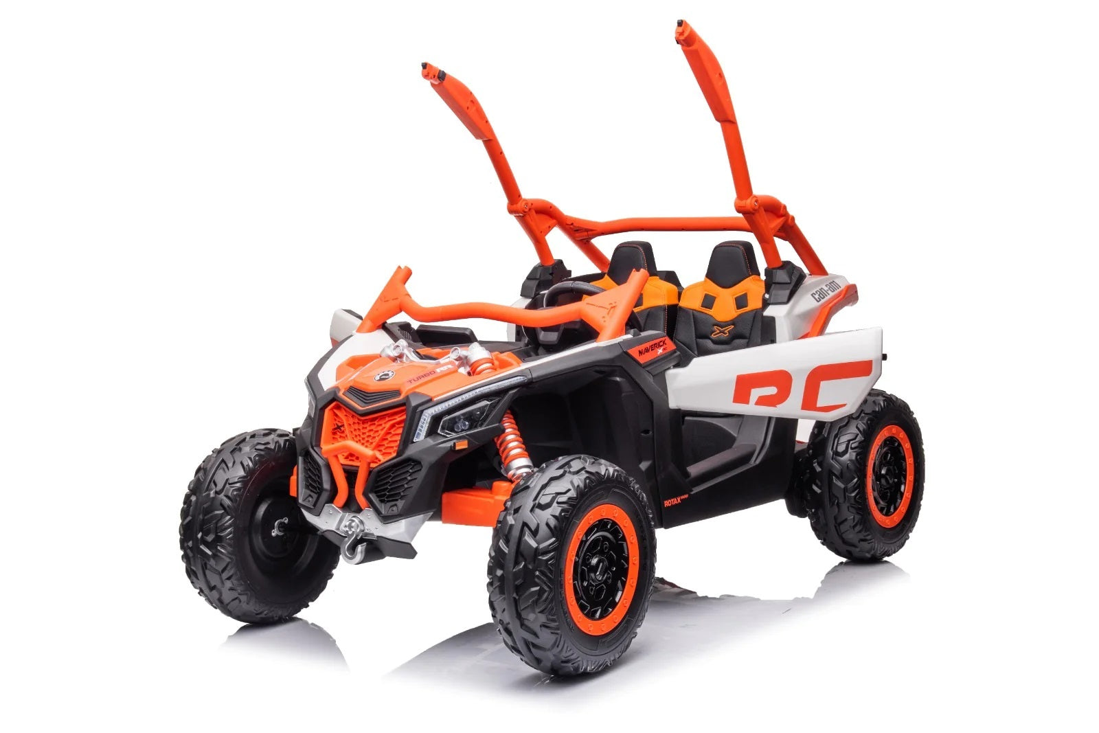 Rev Up the Fun: LX Performance Can-Am Maverick 4WD Edition 2-Seater Kids Ride-on Buggy with Leather Seats and RC Control - DERAKBIKES