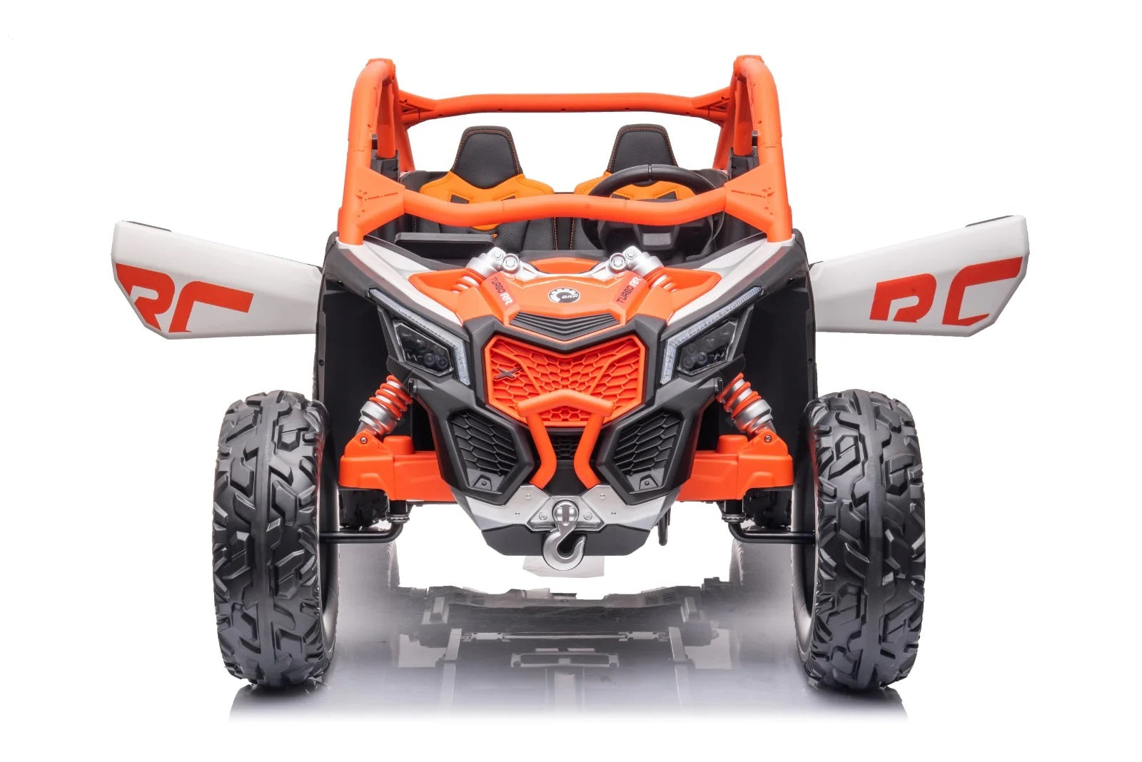 Rev Up the Fun: LX Performance Can-Am Maverick 4WD Edition 2-Seater Kids Ride-on Buggy with Leather Seats and RC Control - DERAKBIKES