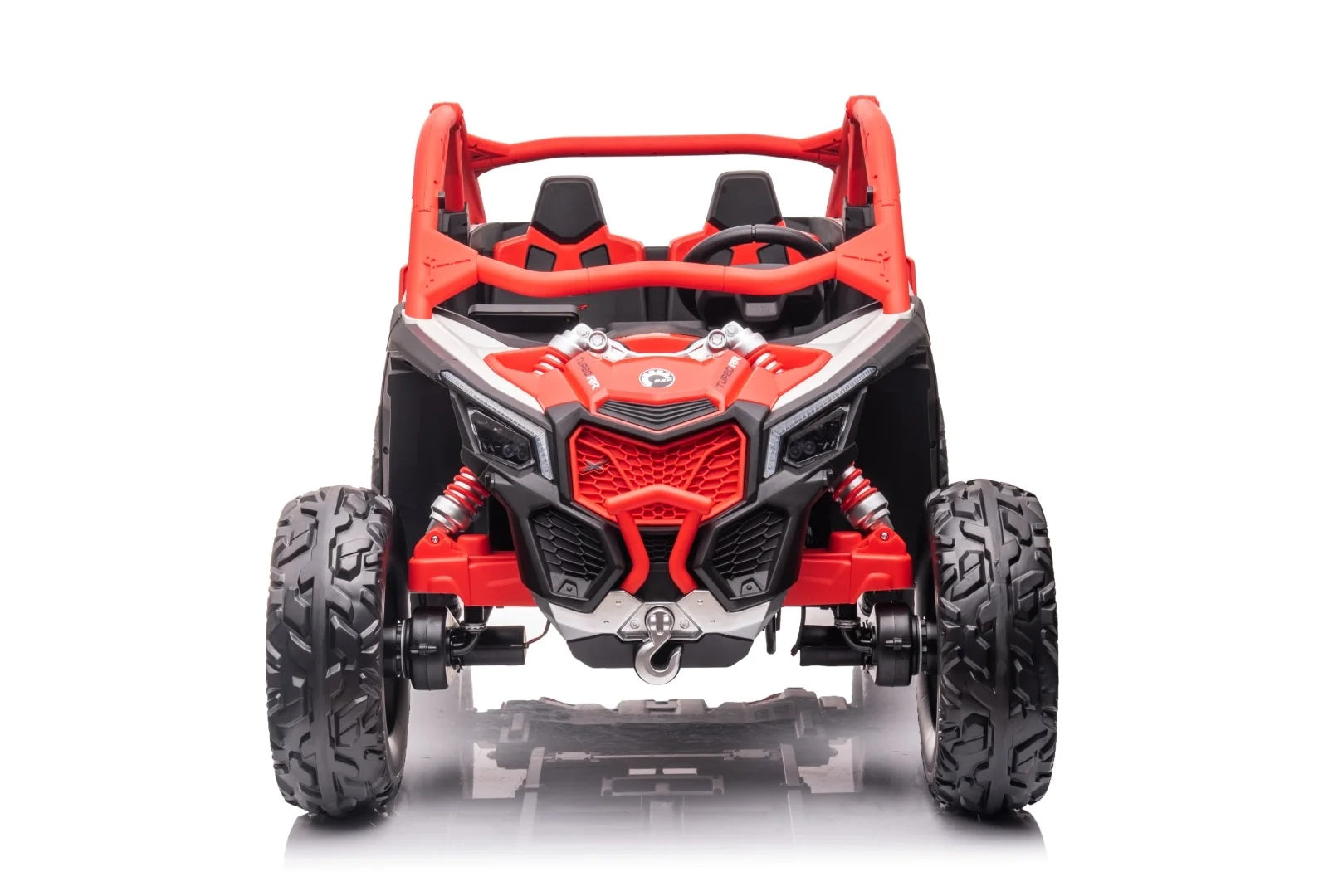 Rev Up the Fun: LX Performance Can-Am Maverick 4WD Edition 2-Seater Kids Ride-on Buggy with Leather Seats and RC Control - DERAKBIKES