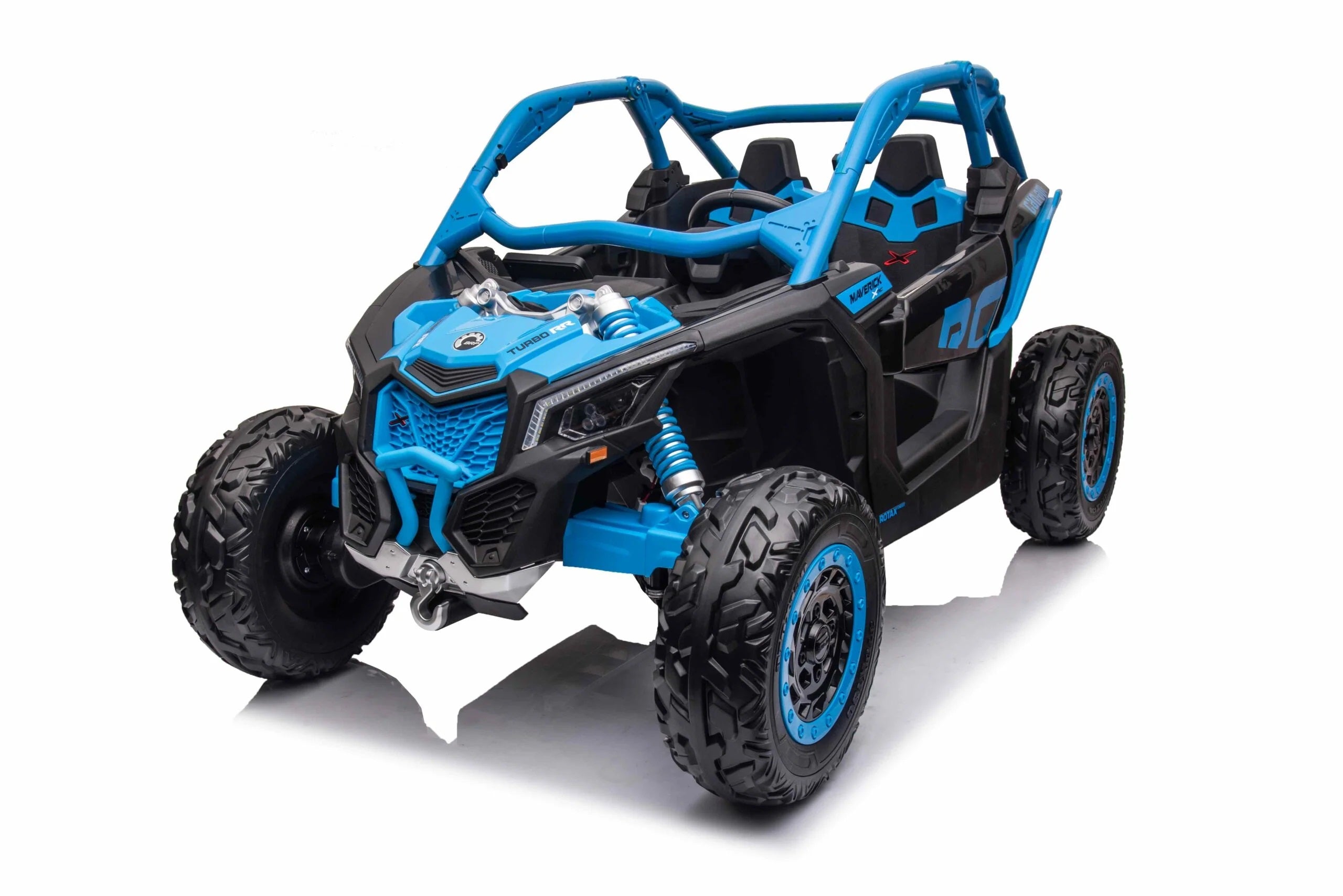 Rev Up the Fun: LX Performance Can-Am Maverick 4WD Edition 2-Seater Kids Ride-on Buggy with Leather Seats and RC Control - DERAKBIKES
