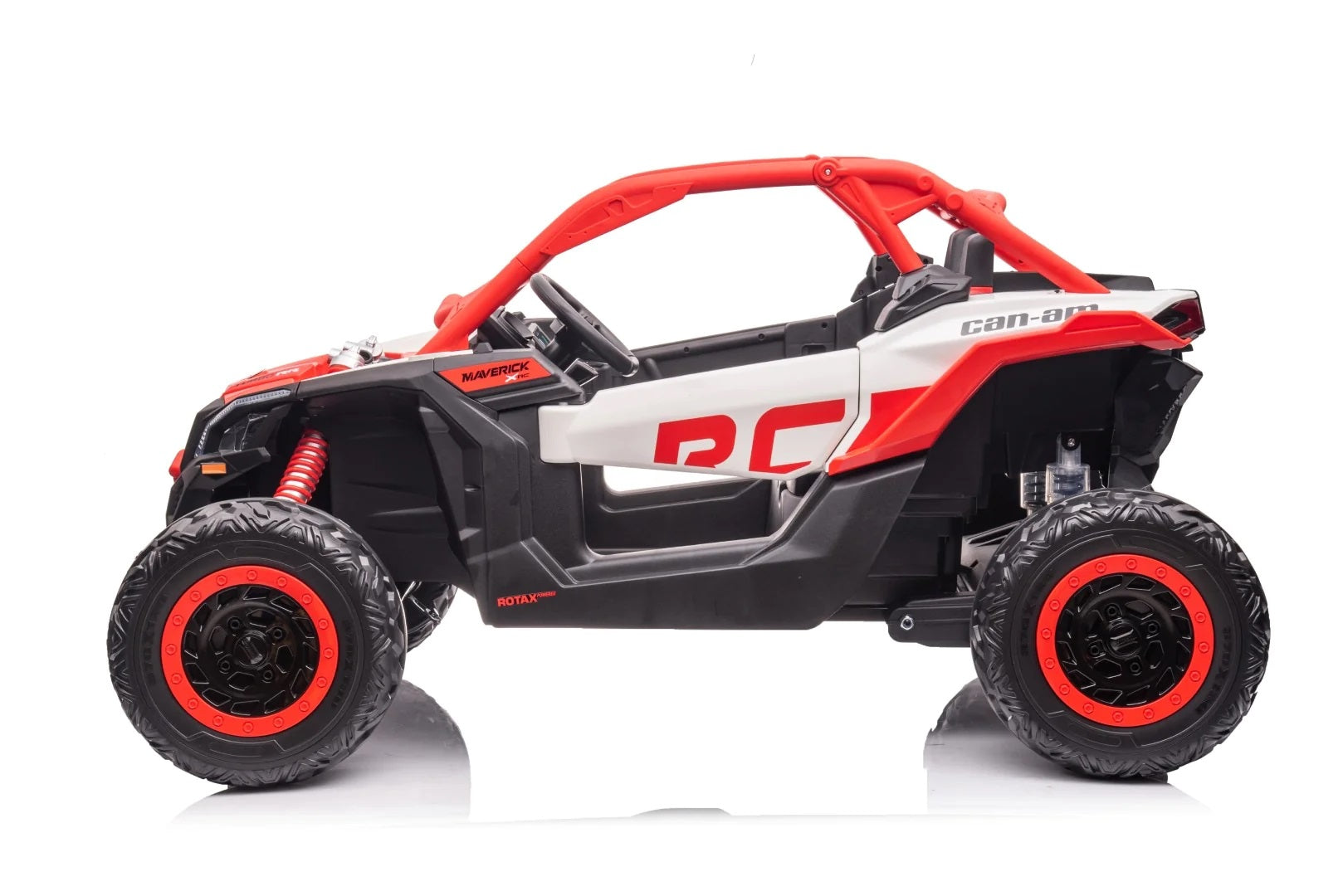 Rev Up the Fun: LX Performance Can-Am Maverick 4WD Edition 2-Seater Kids Ride-on Buggy with Leather Seats and RC Control - DERAKBIKES