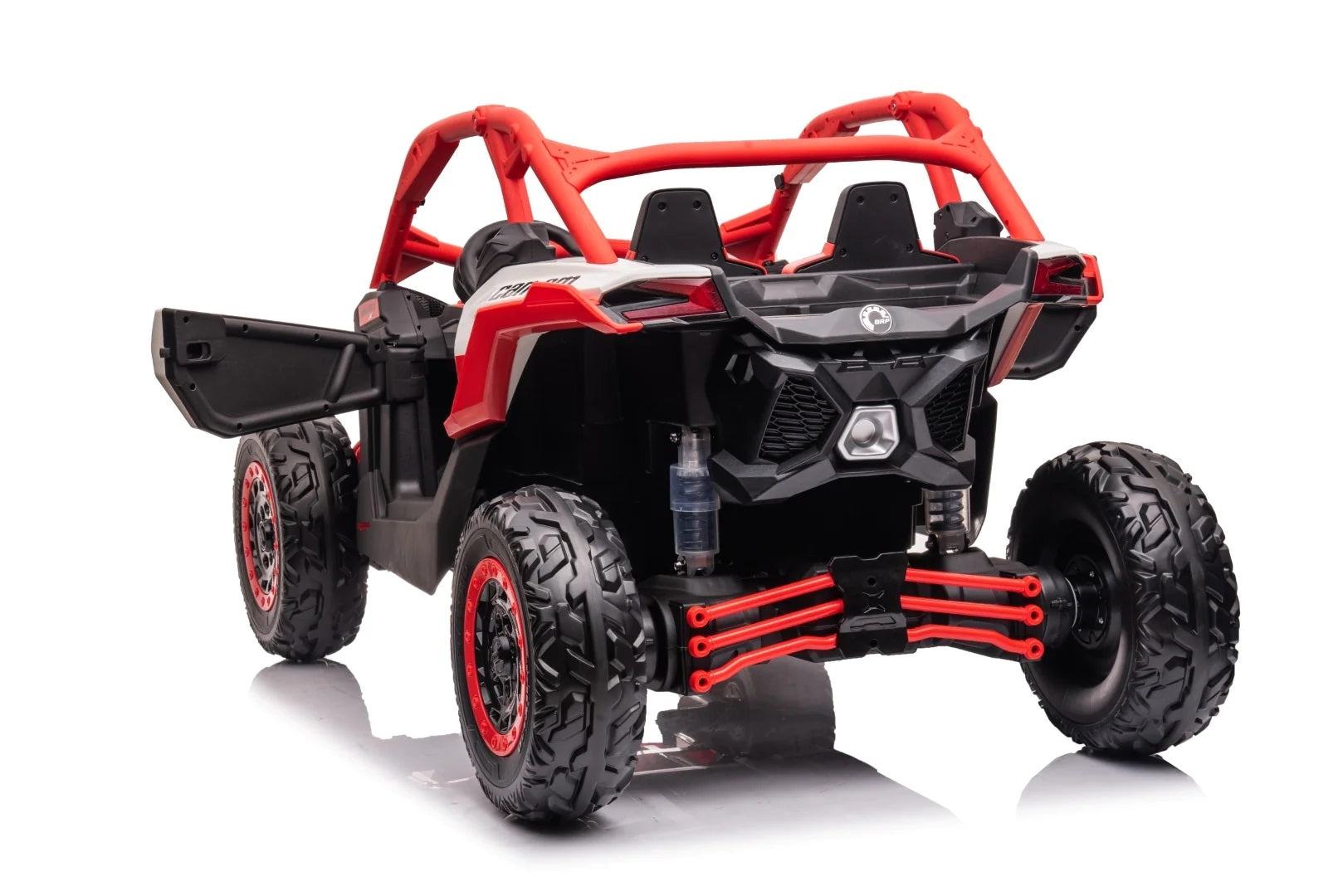 Rev Up the Fun: LX Performance Can-Am Maverick 4WD Edition 2-Seater Kids Ride-on Buggy with Leather Seats and RC Control - DERAKBIKES