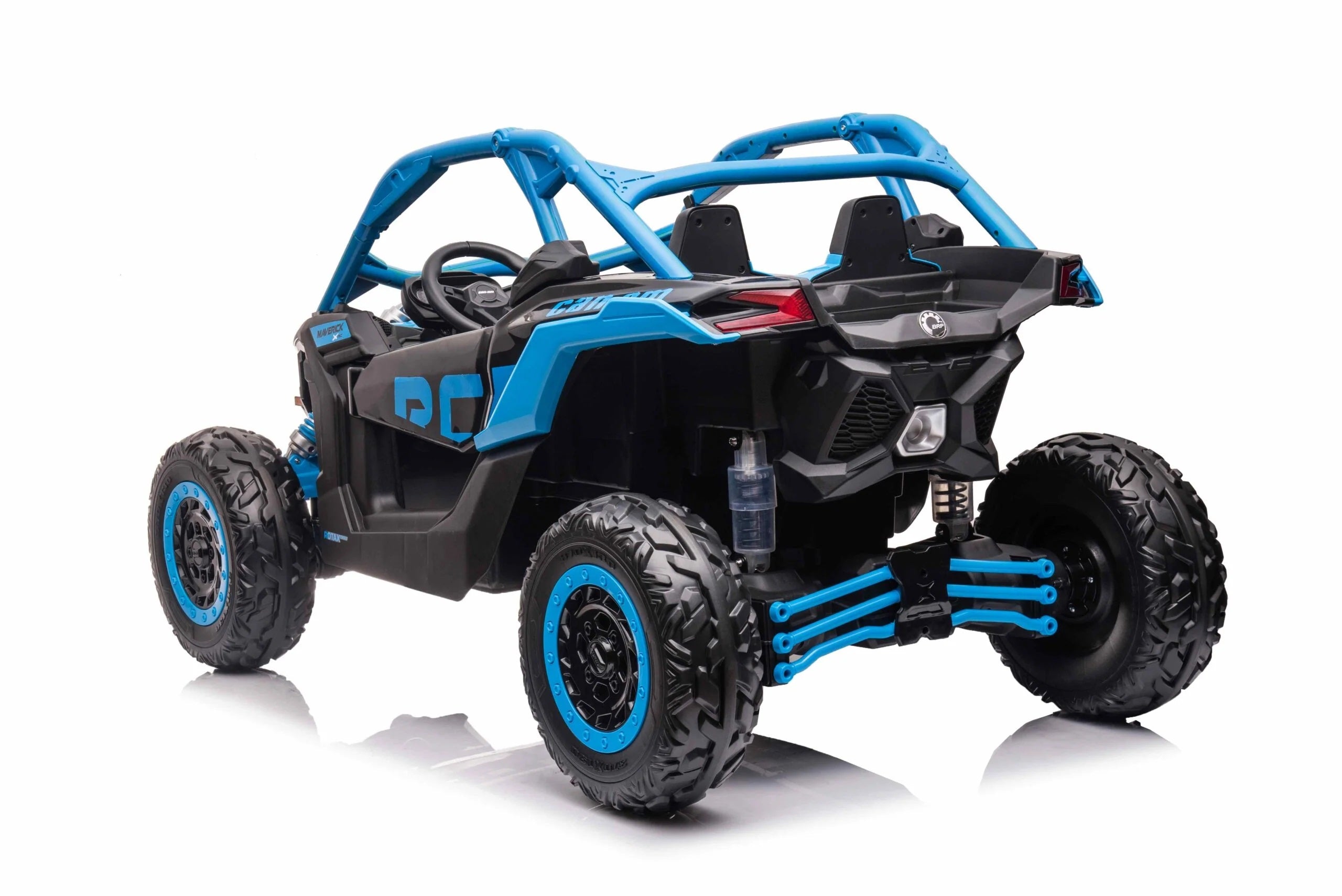 Rev Up the Fun: LX Performance Can-Am Maverick 4WD Edition 2-Seater Kids Ride-on Buggy with Leather Seats and RC Control - DERAKBIKES