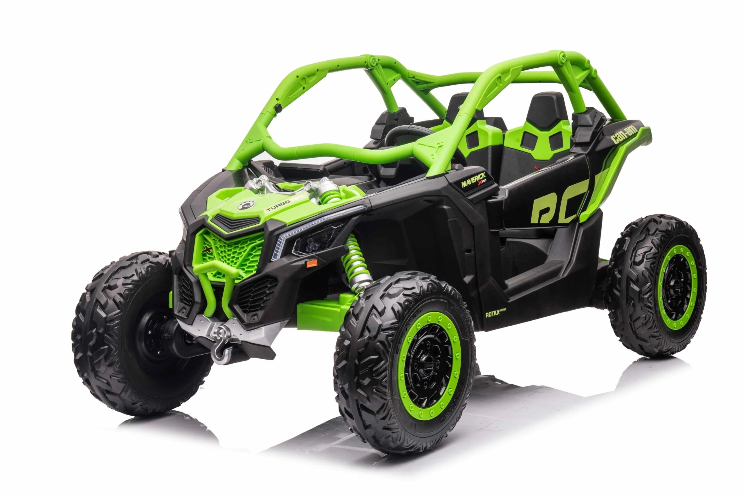 Rev Up the Fun: LX Performance Can-Am Maverick 4WD Edition 2-Seater Kids Ride-on Buggy with Leather Seats and RC Control - DERAKBIKES
