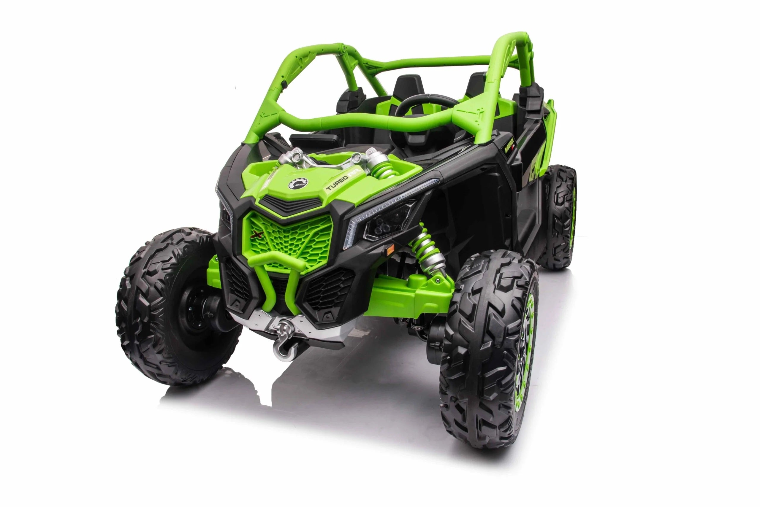 Rev Up the Fun: LX Performance Can-Am Maverick 4WD Edition 2-Seater Kids Ride-on Buggy with Leather Seats and RC Control - DERAKBIKES