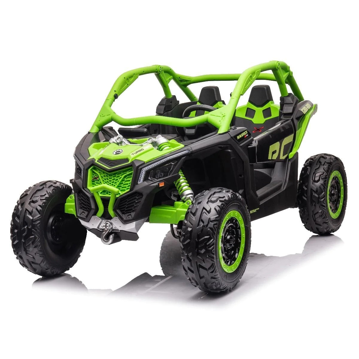 Rev Up the Fun: LX Performance Can-Am Maverick 4WD Edition 2-Seater Kids Ride-on Buggy with Leather Seats and RC Control - DERAKBIKES