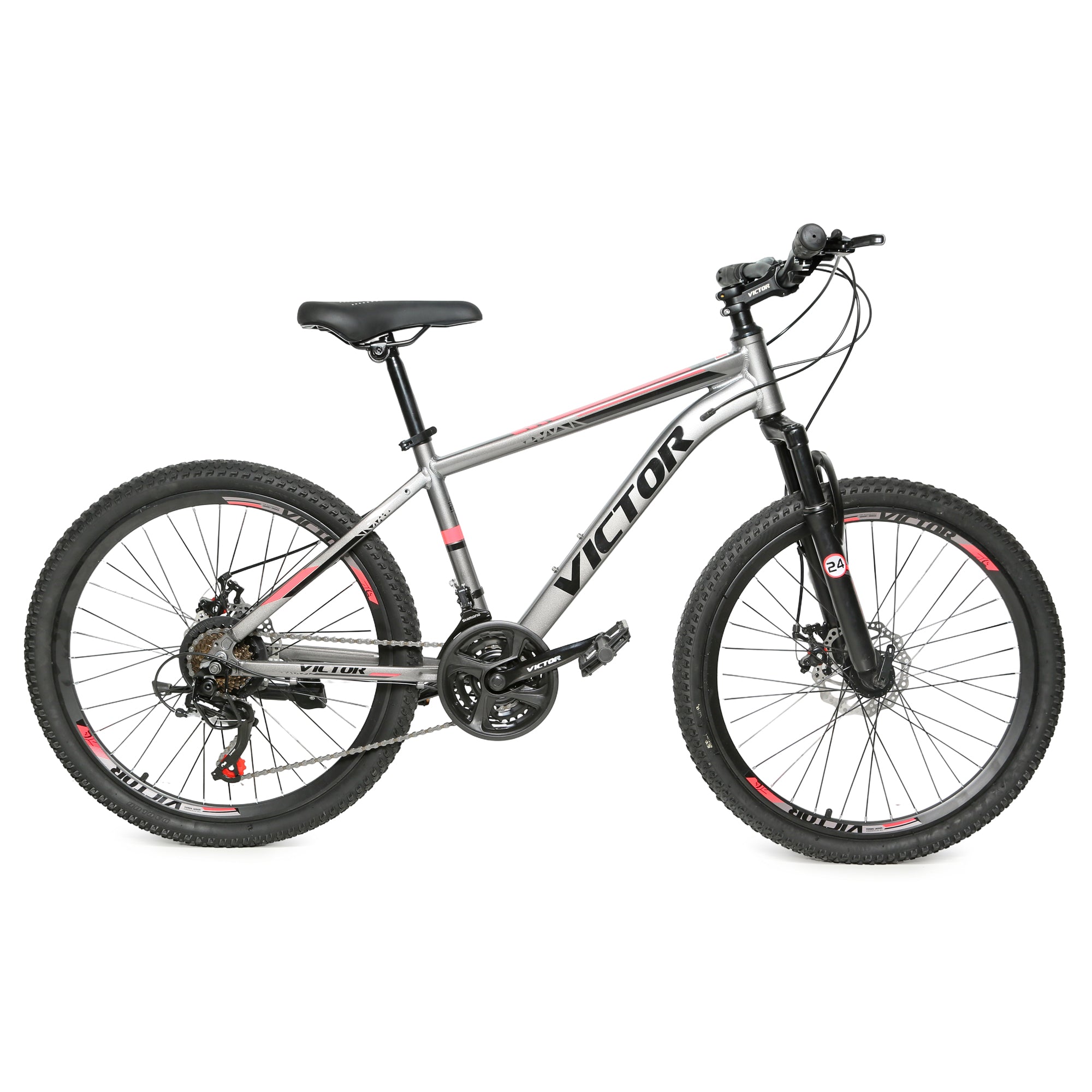 Derak VICTOR - 26 inch Youth/Adult Mountain Bike, 7-21 Speeds turnary By DerakBikes (26, Silver)