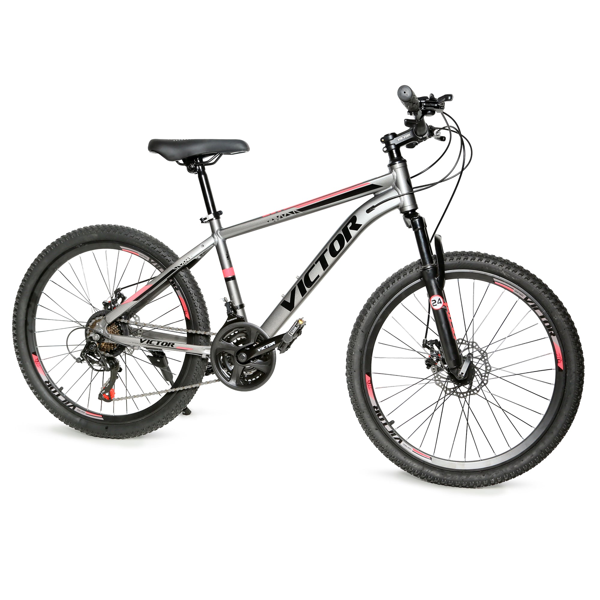 Derak VICTOR - 26 inch Youth/Adult Mountain Bike, 7-21 Speeds turnary By DerakBikes (26, Silver)