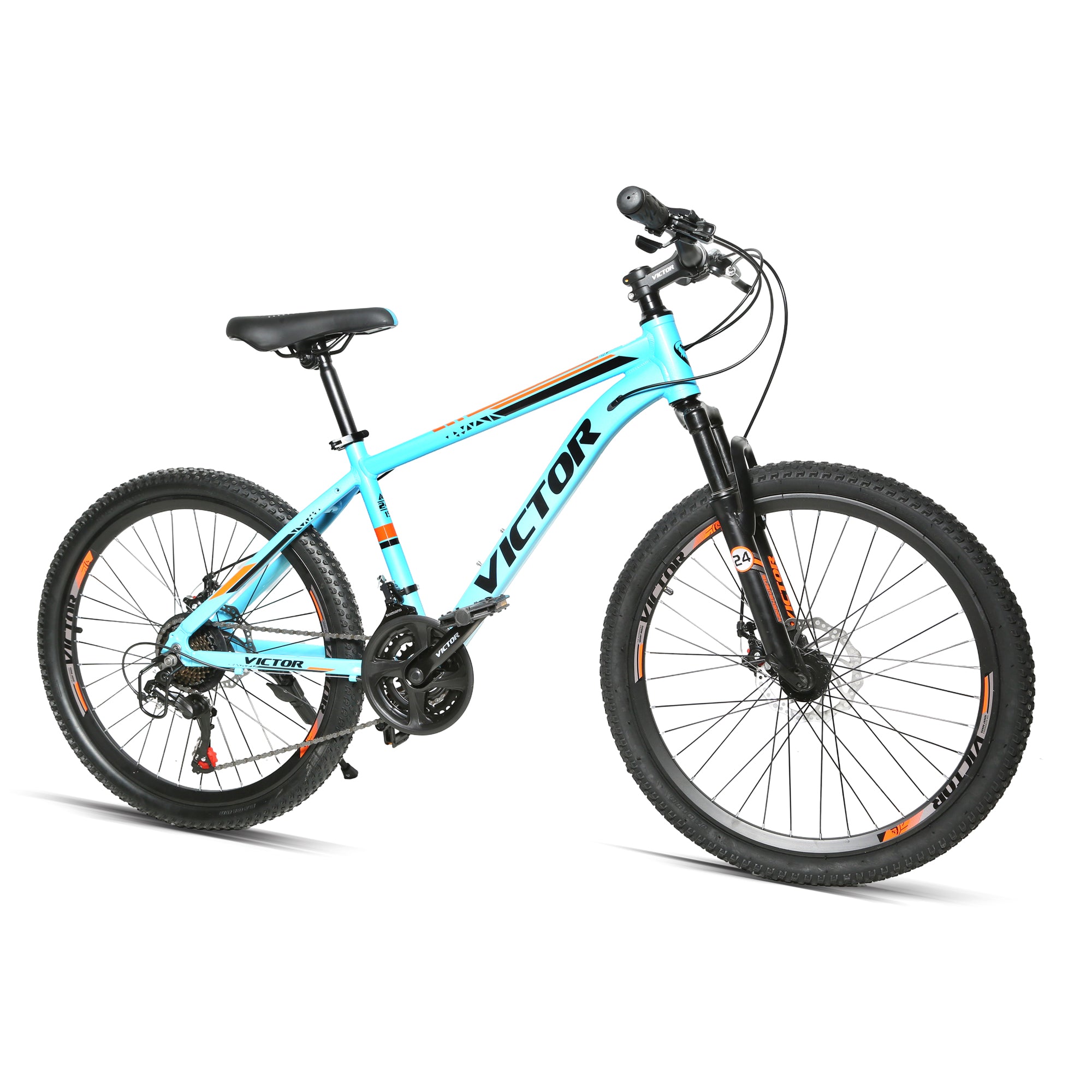 Derak Victor- 26 inch new addition Youth/Adult Mountain Bike, 7-21 Speeds turnary By DerakBikes (26, light Blue)