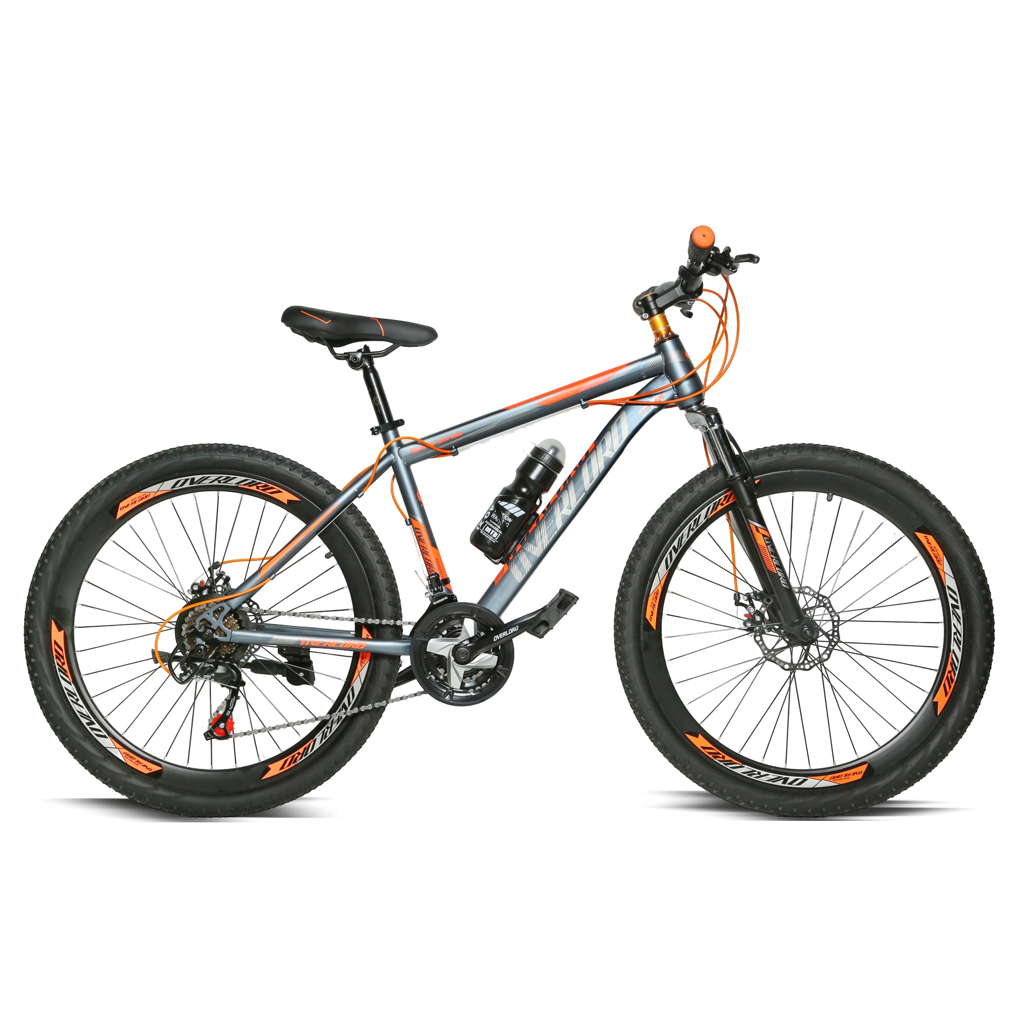 Derak 24-inch Overload Youth/Adult Mountain Bike, 7-21 Speeds tourny By DerakBikes (24, silver)