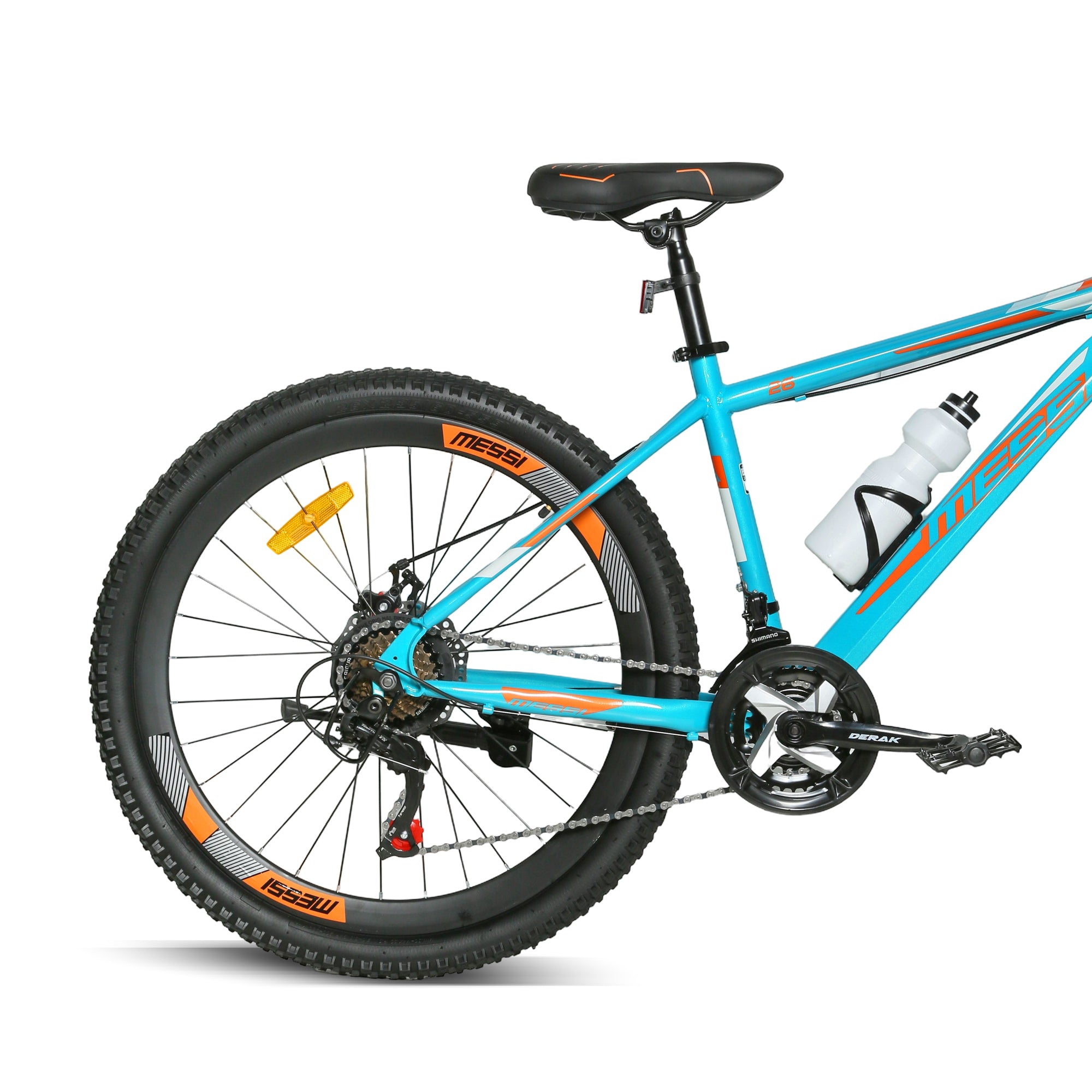 MESSI 26 inch Youth/Adult Mountain Bike, 7-21 Speeds turnary By DerakBikes (26, GREEN ORANGE)