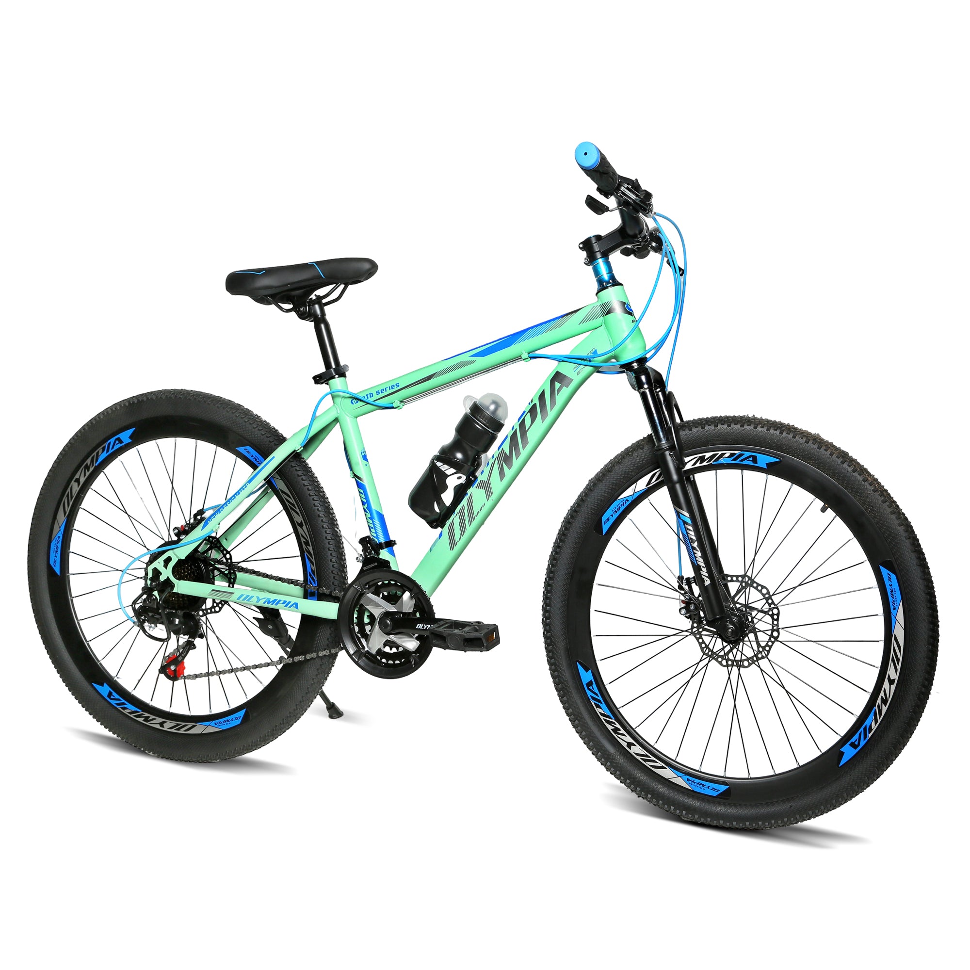 Derak 24-inch Olympia Youth/Adult Mountain Bike, 7-21 Speeds tourny By DerakBikes (24, white Blue)