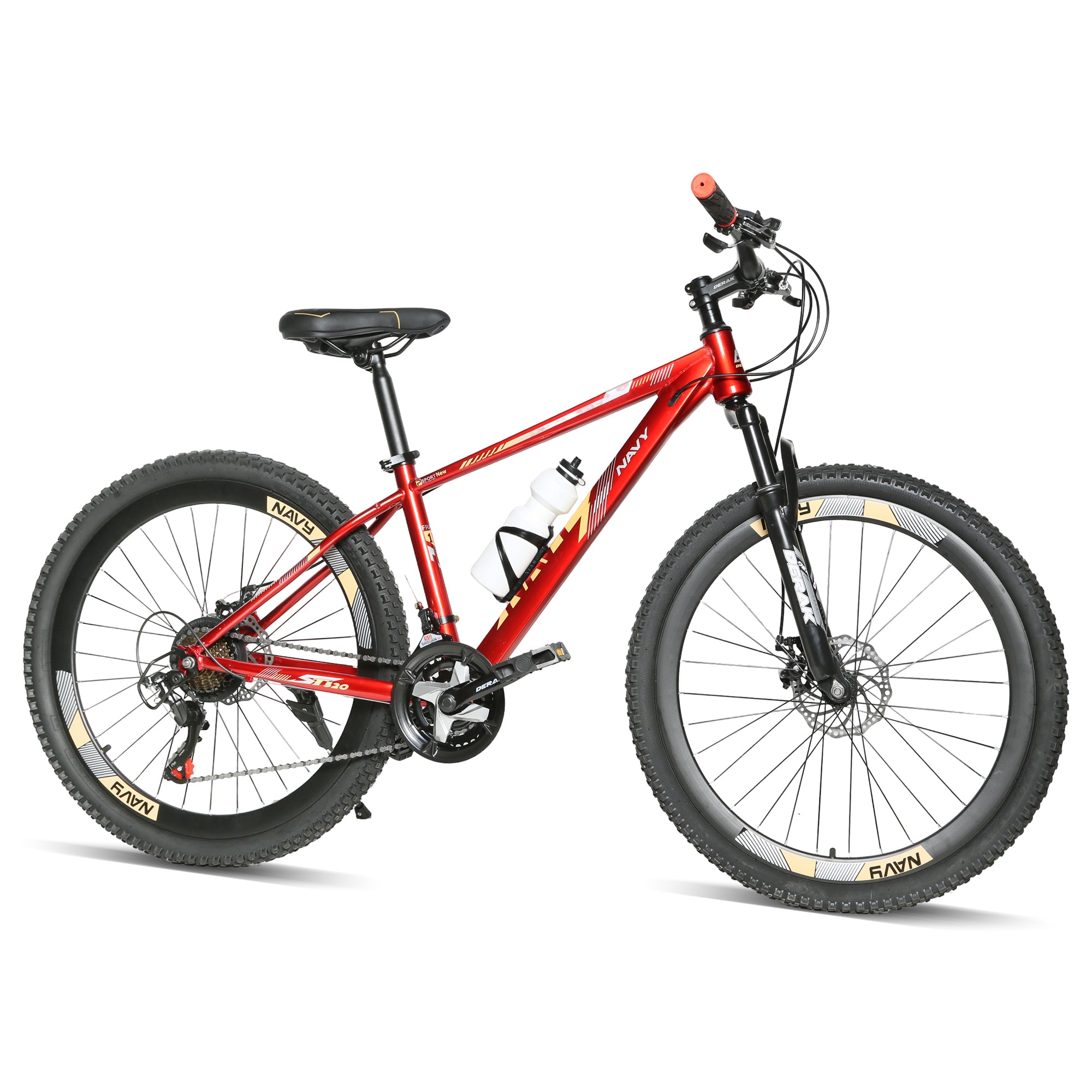 Derak 26-inch Navy Youth/Adult Mountain Bike, 7-21 Speeds turney By DerakBikes (26, Red)