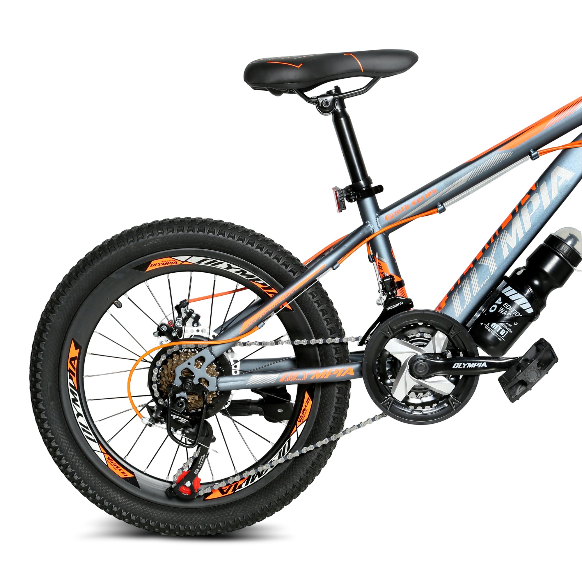 DERAK Olympia Bicycle 20inch Suspension 21Sp For Kids 7Years & Up (Grey Orange)