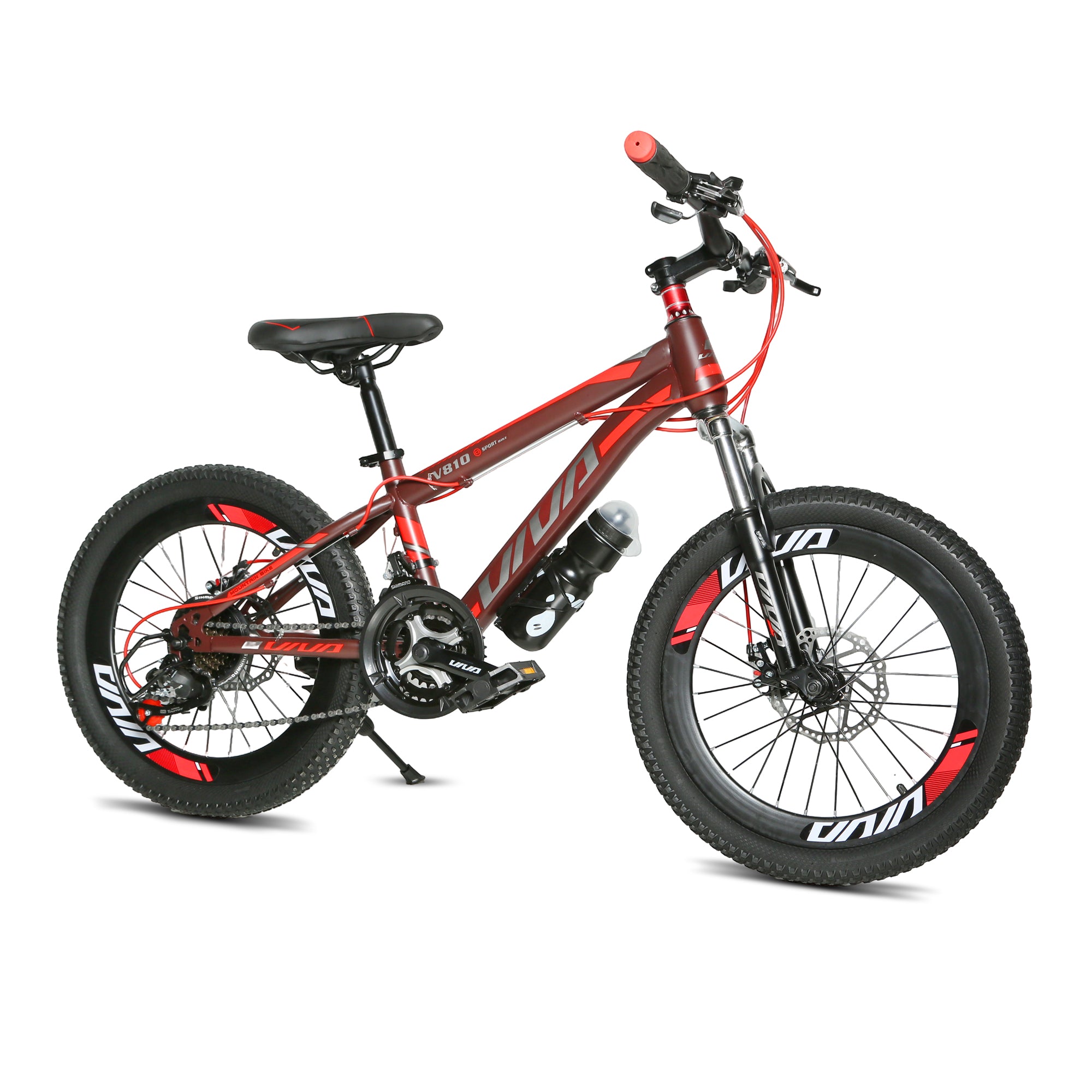 DERAK Viva Bicycle 20-inch Suspension 21Sp For Kids 7Years & Up (Black Red)