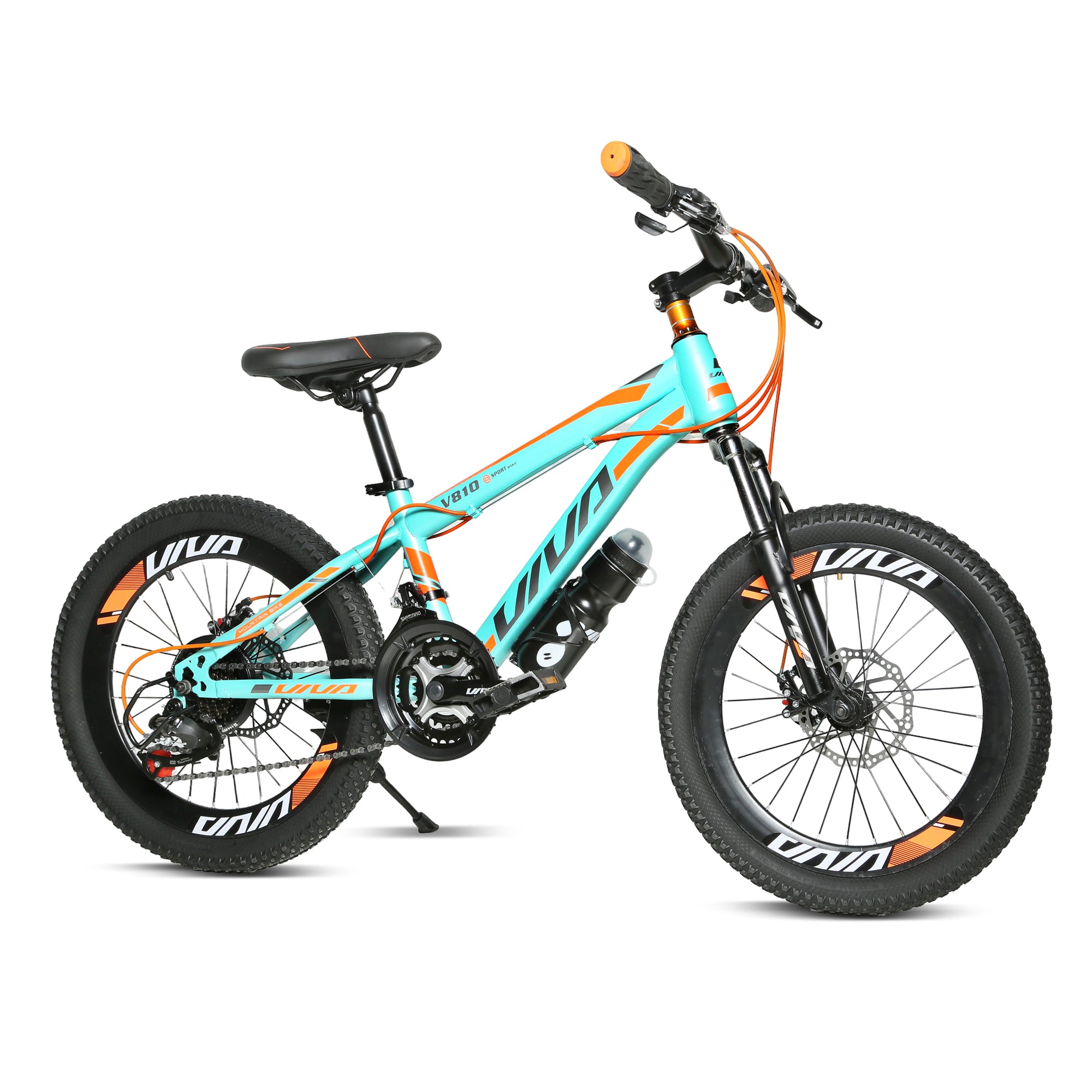 DERAK Viva Bicycle 20-inch Suspension 21Sp For Kids 7Years & Up (Green Orange)