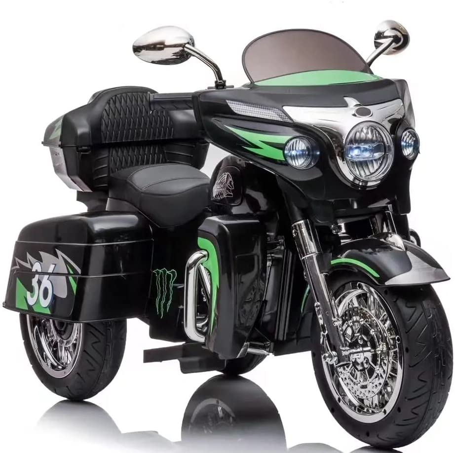 Tri Glide Harley Kids Ride-On Bike with 3 Wheels and Hand Accelerator
