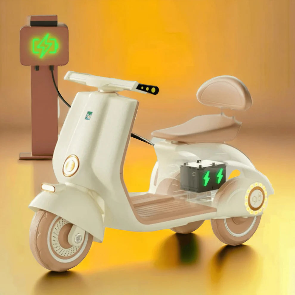Vespa Matte Finish Kids Bike Kids scooter Battery Operated Ride On Scooty with remote - DERAKBIKES