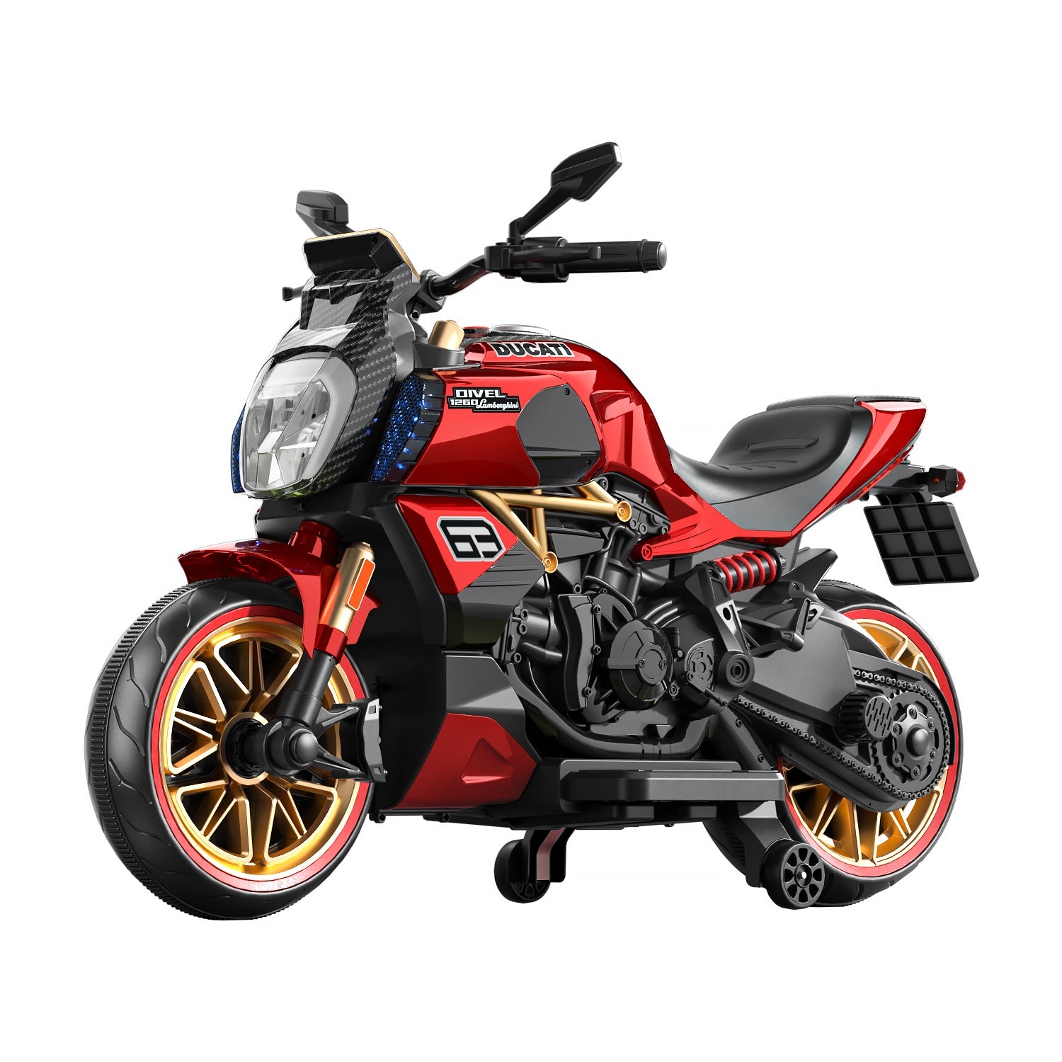 New Super Big Size Popular Kids Electric Motor Bike Children Battery Powered Ride On Toys with music and light RED - DERAKBIKES