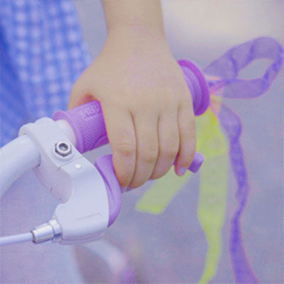 Kids Bicycle 12 Inch Princess Purple for baby girls with side wheels - DerakBikes