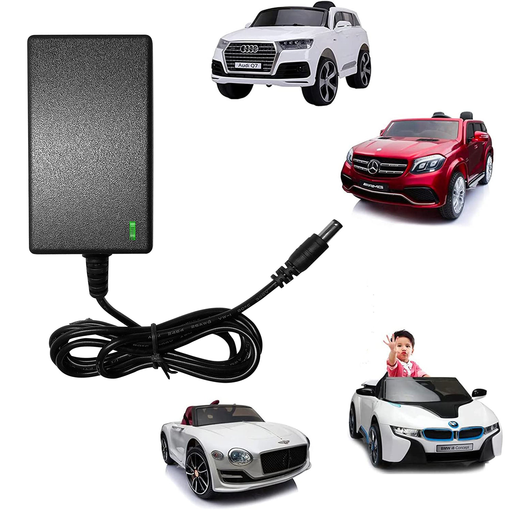 LH 12V / 24V Charger for Ride On Toys 12/24 Volt Battery Charger for Electric Power Round-Type Plug