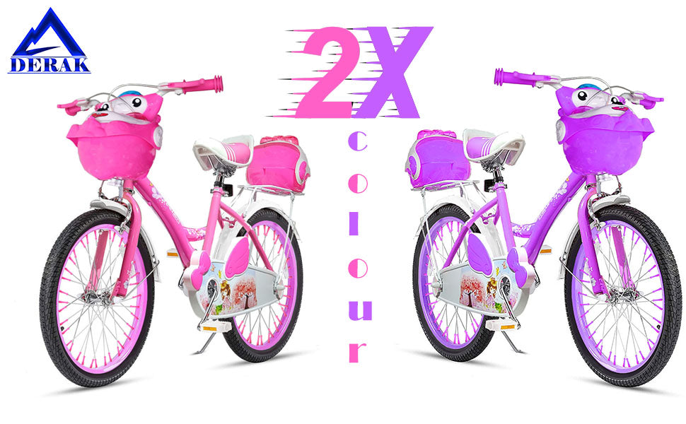 20 Inch Girls Bicycle With Rabbit Doll And Music For 7 Years & Up Pink, Purple
