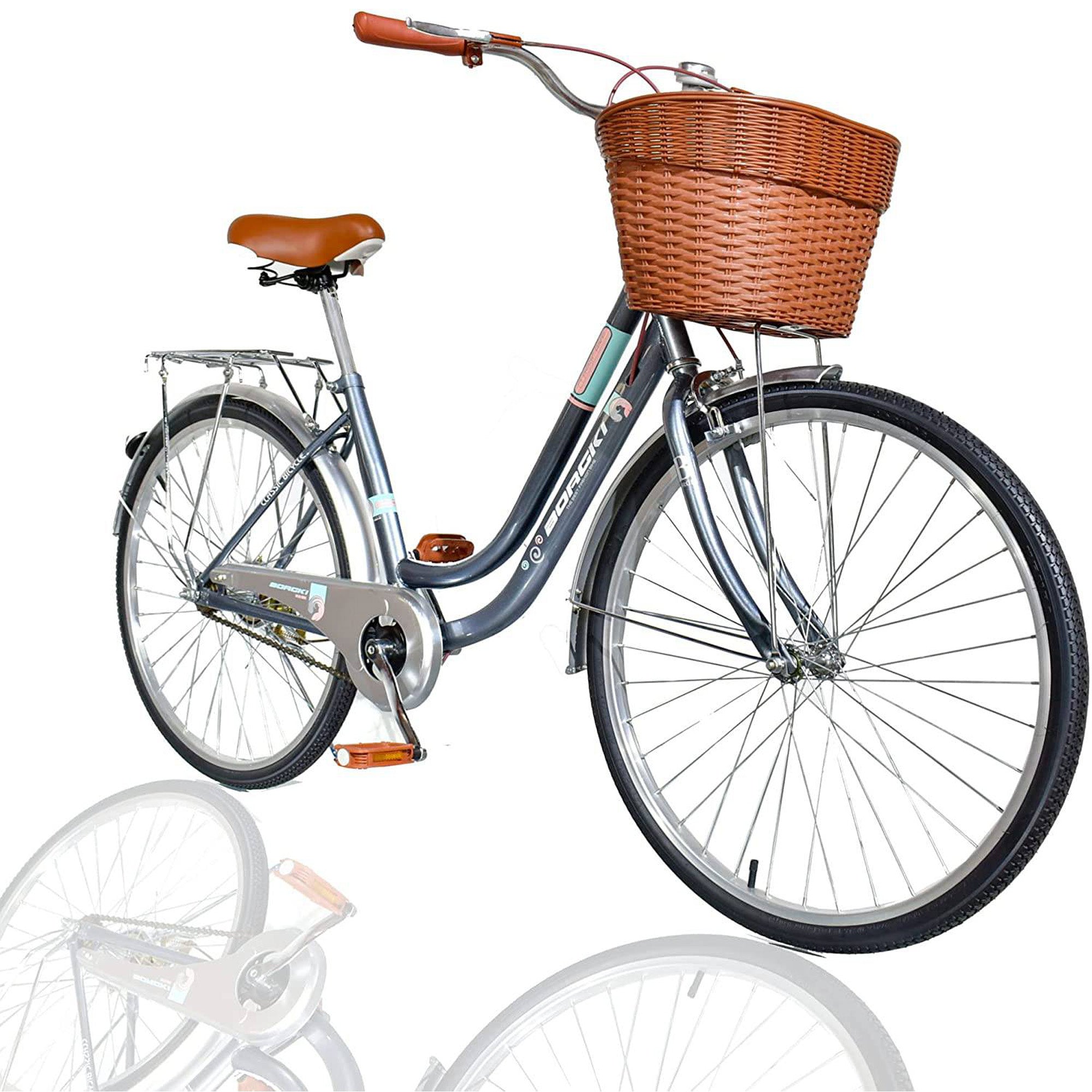City Bike 24 inch With Basket Lady Bicycle - DerakBikes