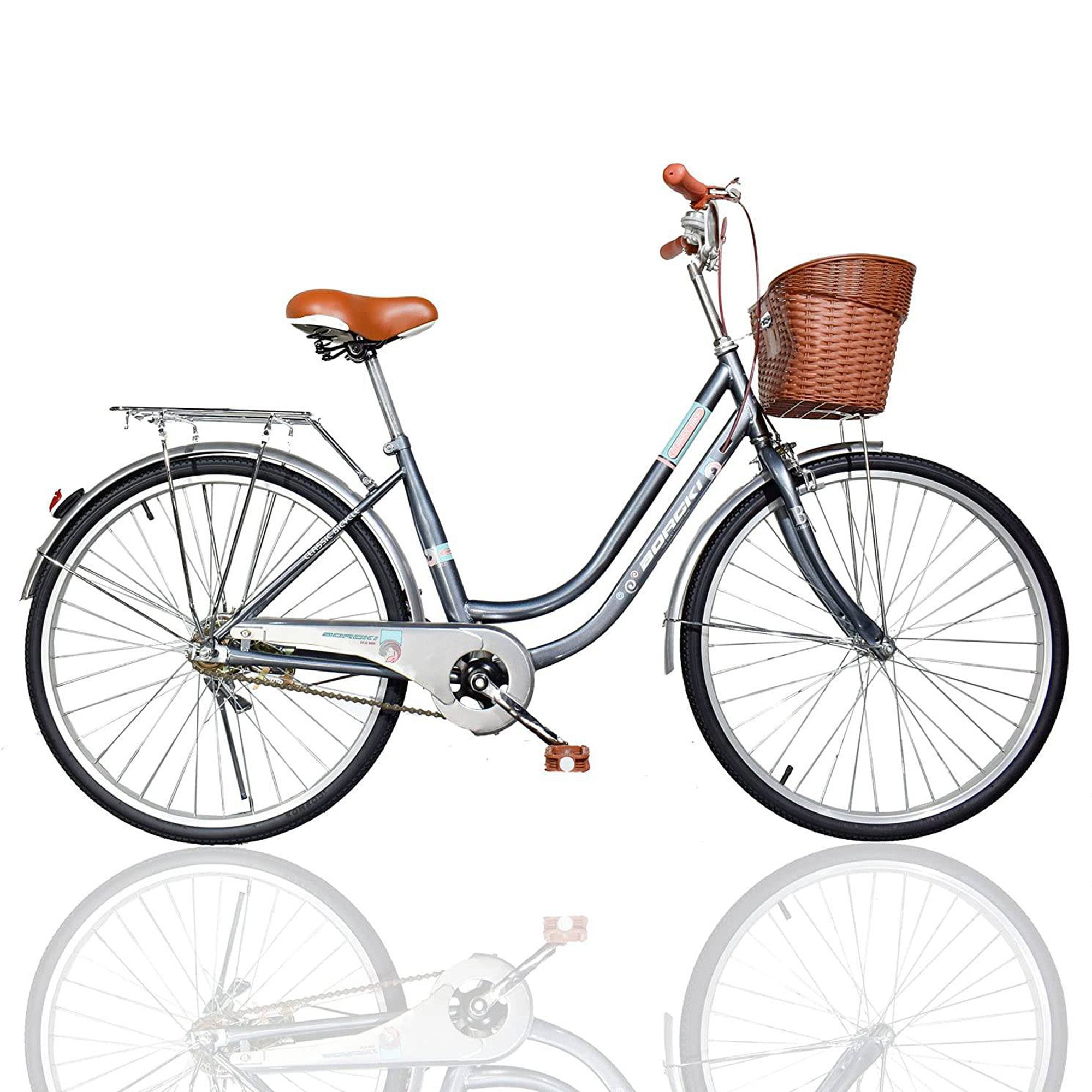 City Bike 24 inch With Basket Lady Bicycle - DerakBikes
