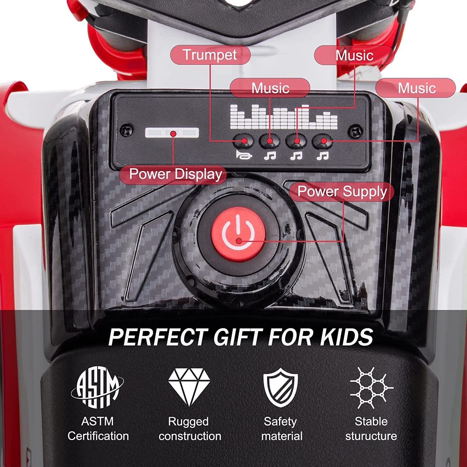 Super 12V Kids Motorcycle Electric Dirt Bike Battery Powered Ride On Motorcycle - DERAKBIKES