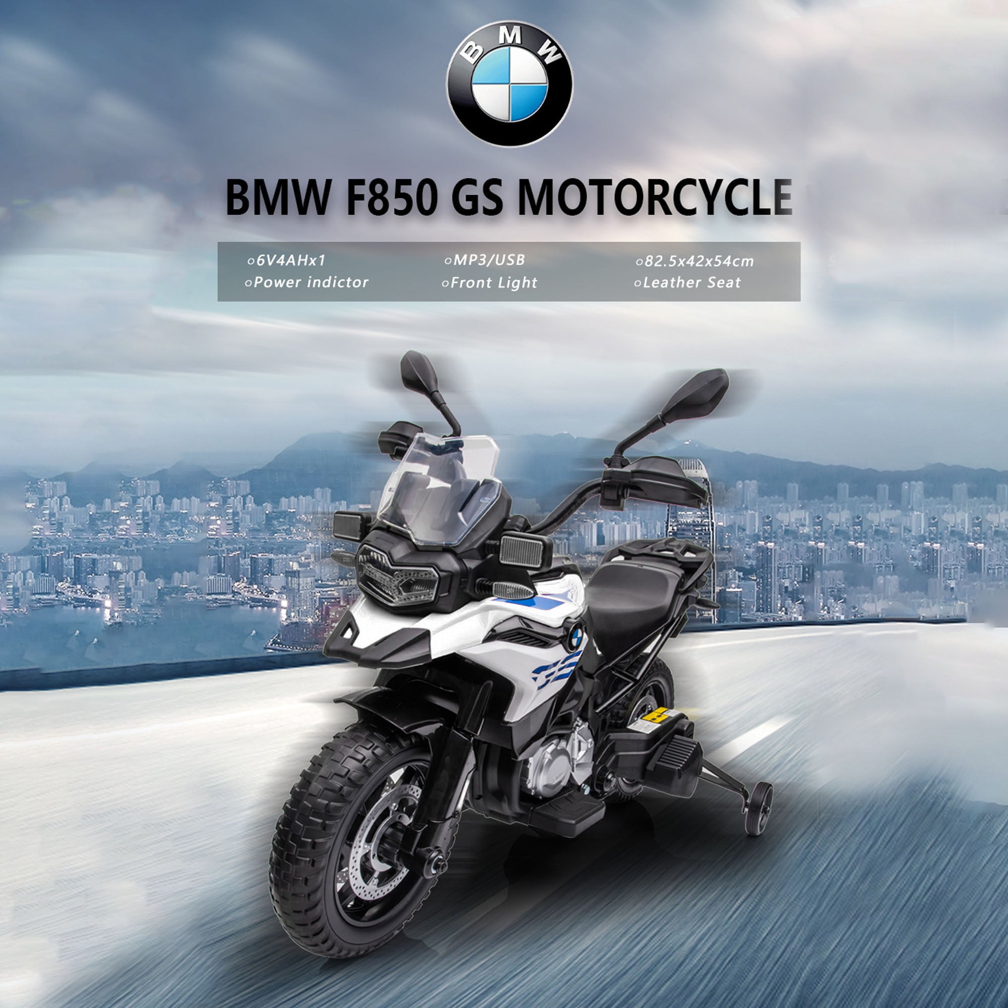 Ride On Kids Electric F850 GS JT5002A White - DerakBikes