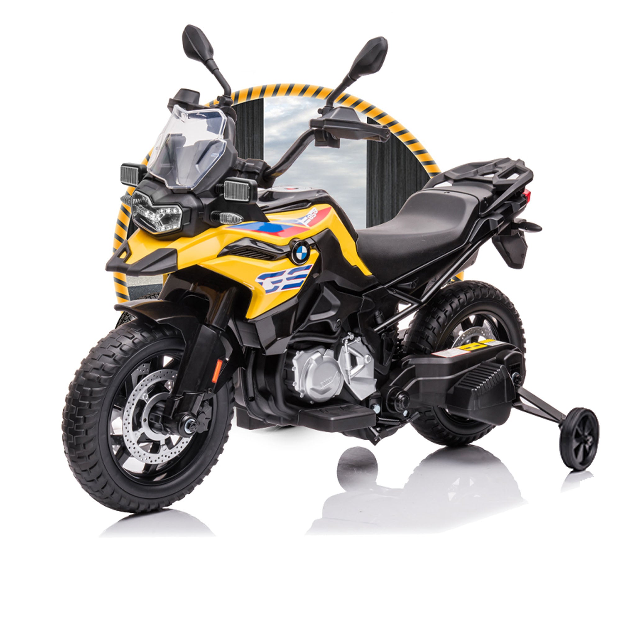 Ride On Kids Electric F850 GS JT5002A Yellow - DerakBikes