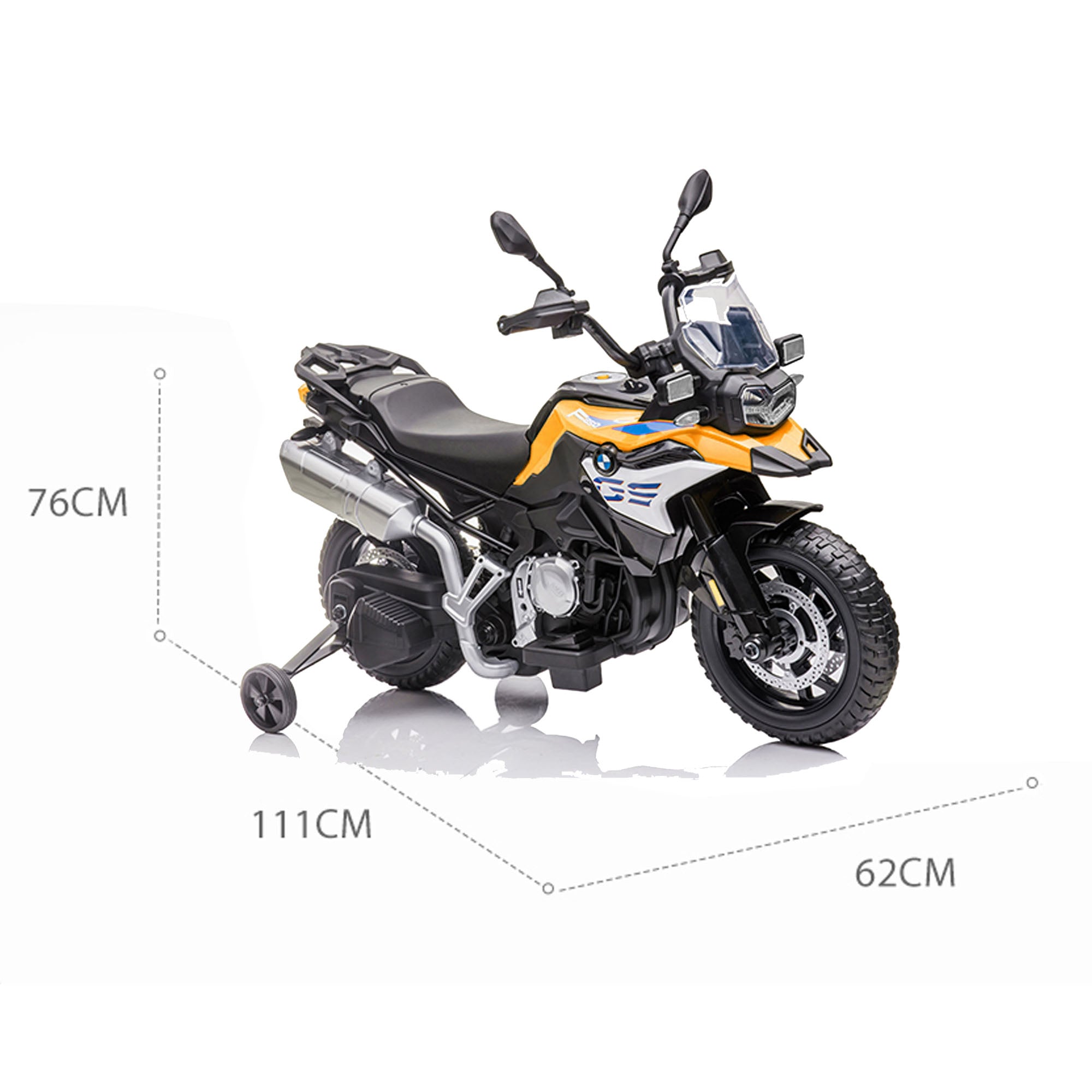 Ride On Kids Electric F850 GS JT5002A Yellow - DerakBikes