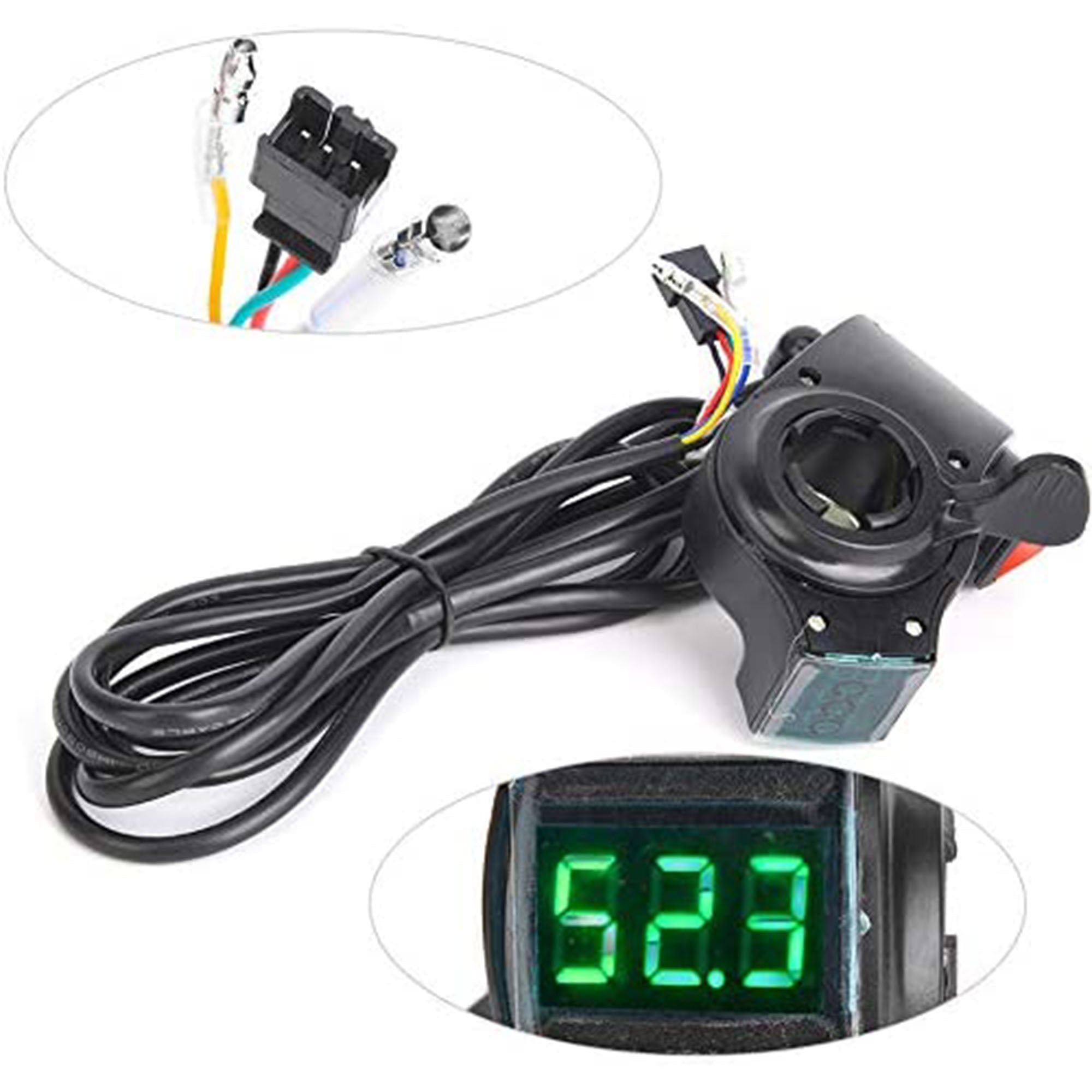 E-Bike Thumb Throttle Finger Accelerator Digital Battery Voltage-DerakBikes