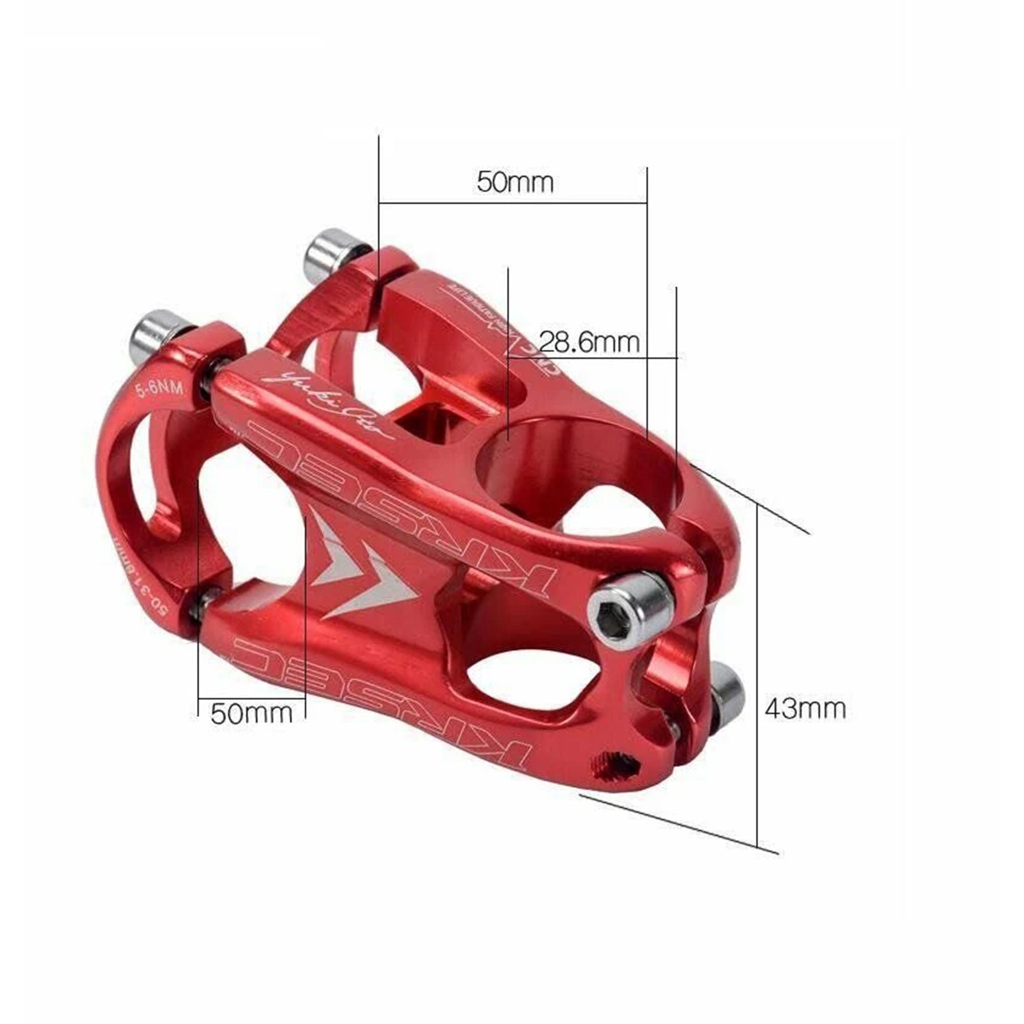 KRSEC Bicycle Aluminum bar Stems 28.631.850mm 0° MTB Road Bike short Stem