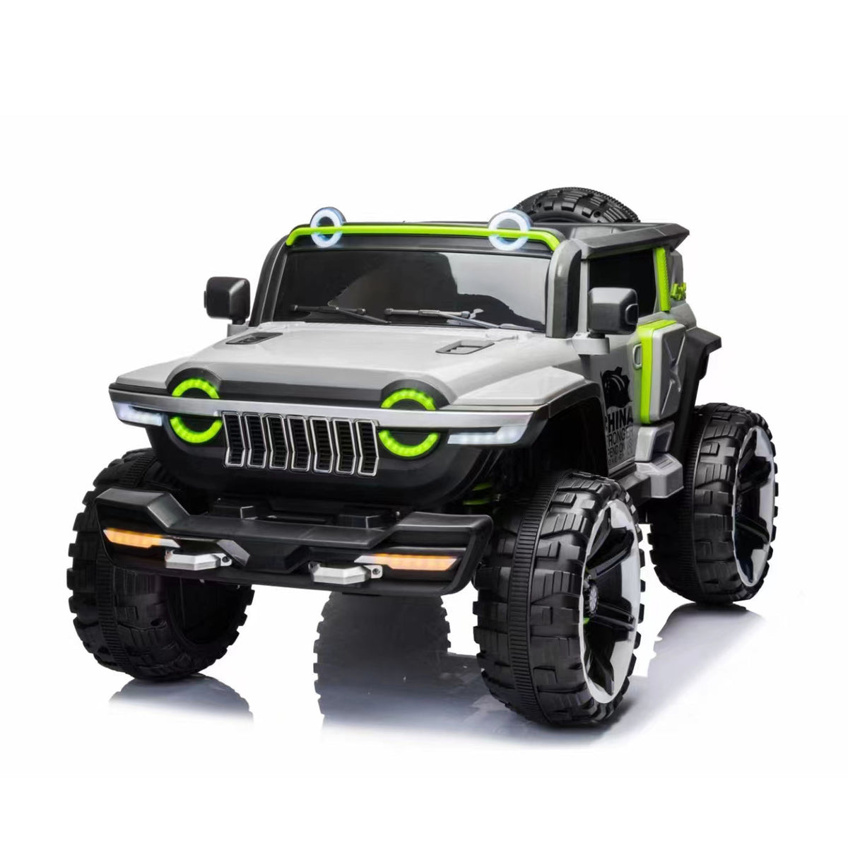Ride On Kids Car 2 Seater 4x4 Super Jeep WN-1166 ,12V 10A Leather Seat Eva Tire - DERAKBIKES