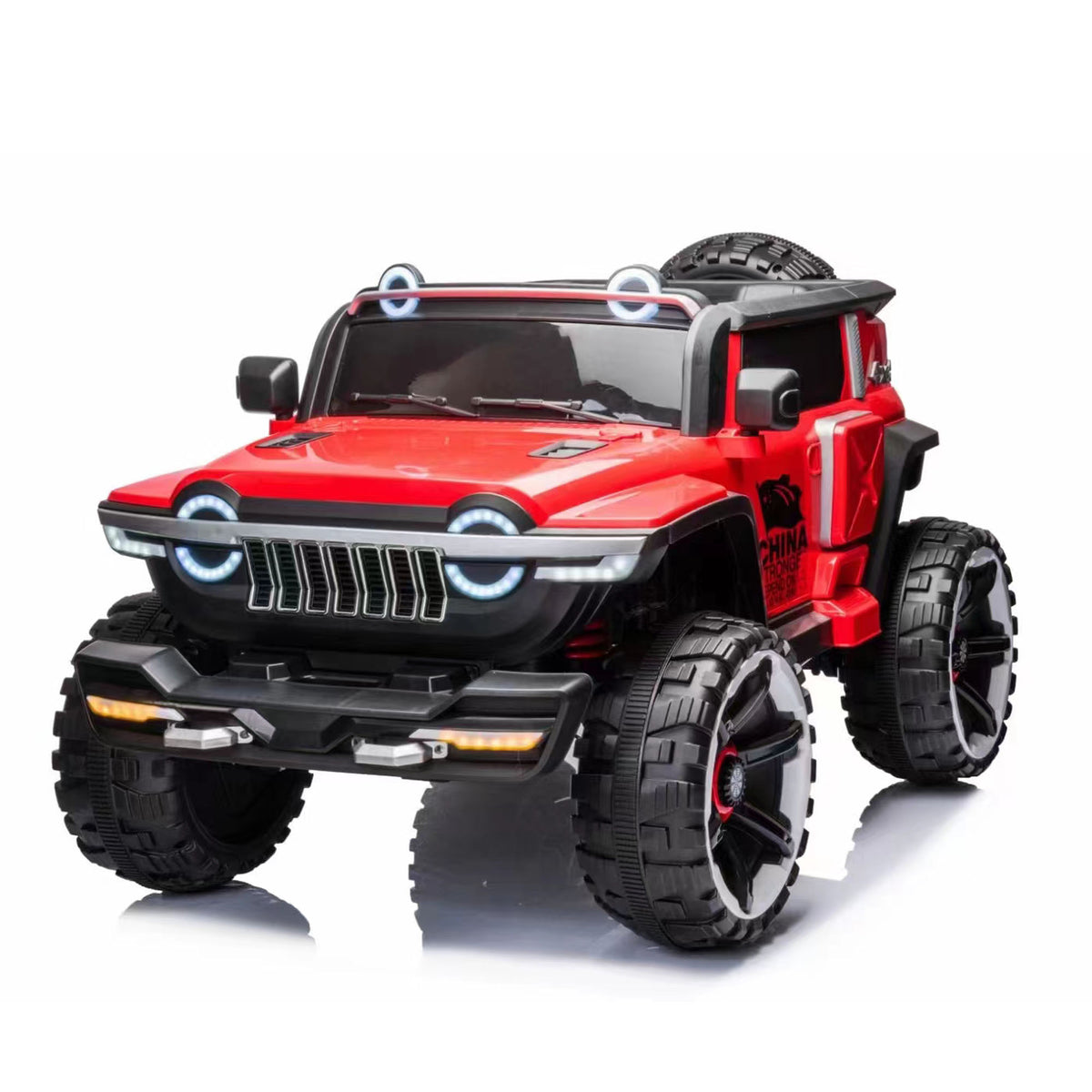 Ride On Kids Car 2 Seater 4x4 Super Jeep WN-1166 ,12V 10A Leather Seat Eva Tire - DERAKBIKES