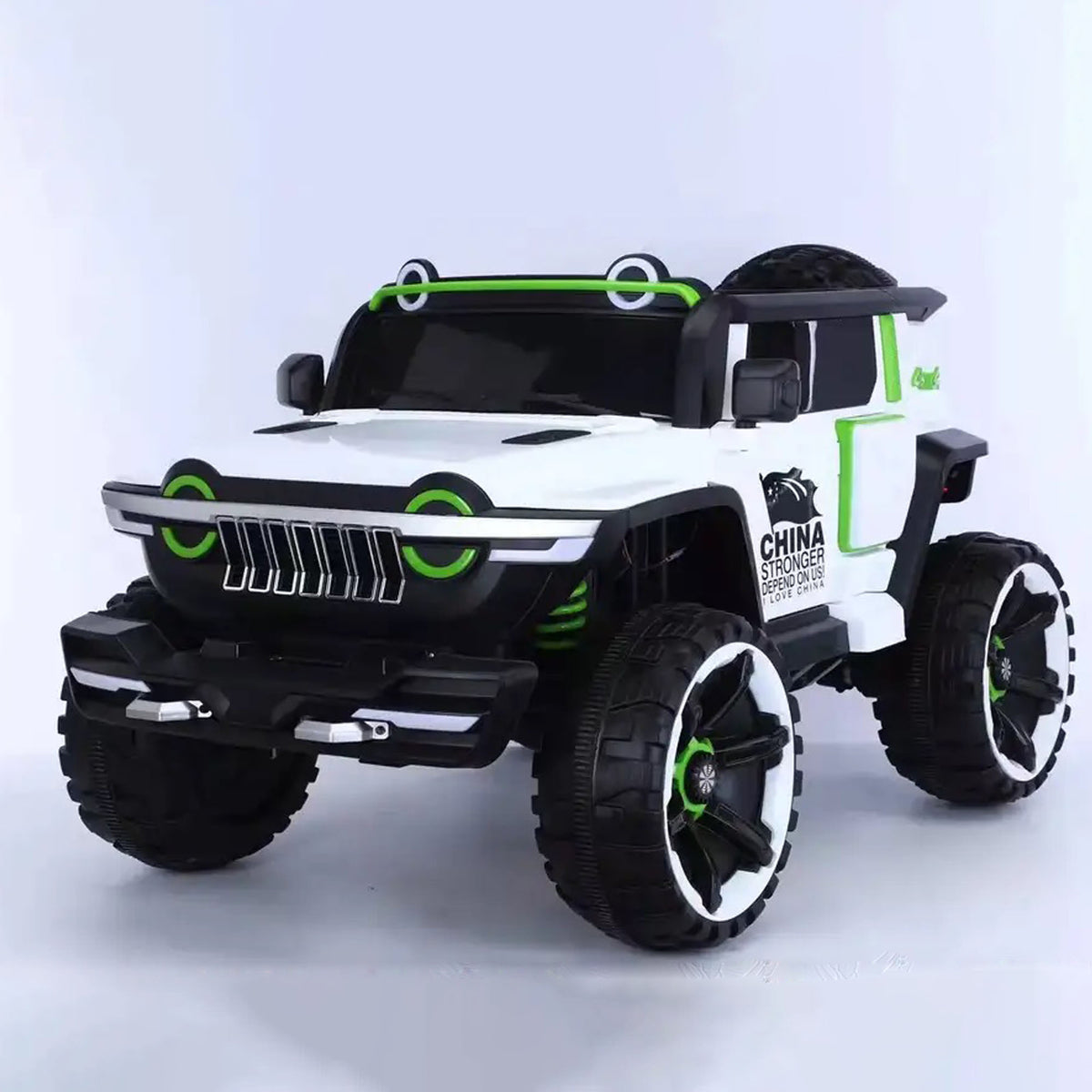 Ride On Kids Car 2 Seater 4x4 Super Jeep WN-1166 ,12V 10A Leather Seat Eva Tire - DERAKBIKES