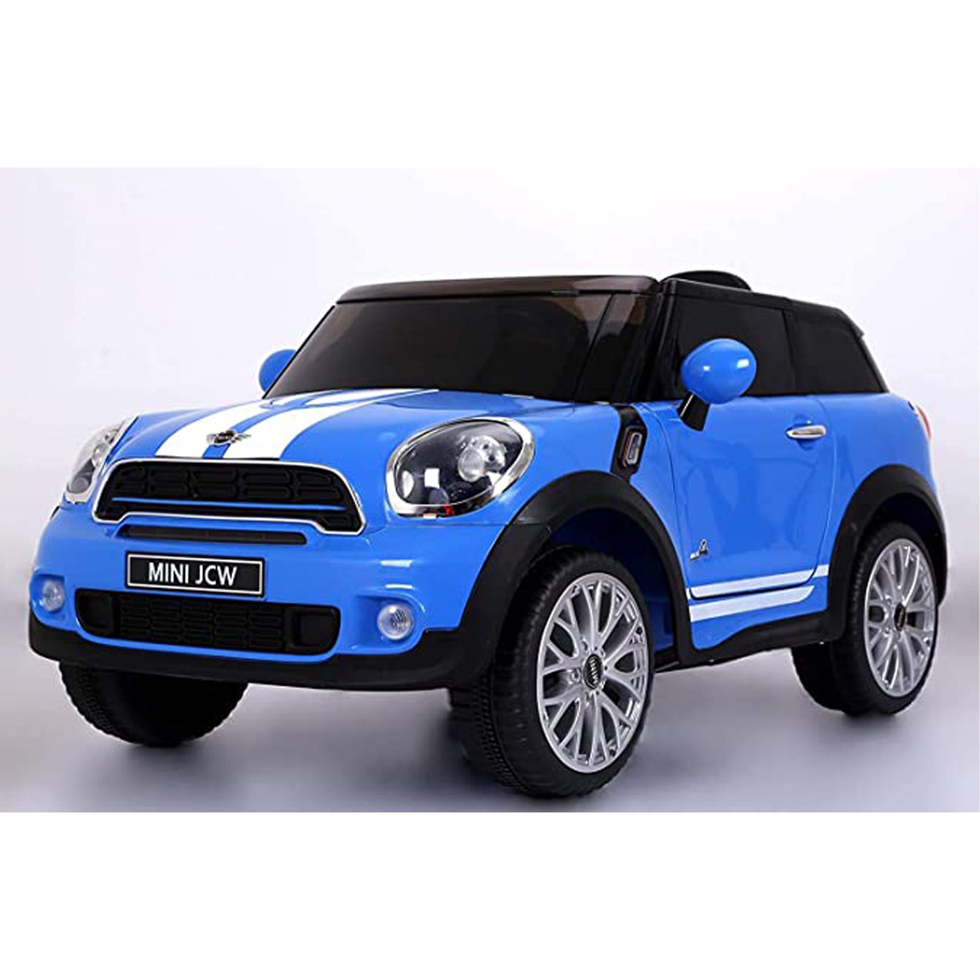 Ride On Electric Car Licensed Mini Cooper Kids Blue- DerakBikes