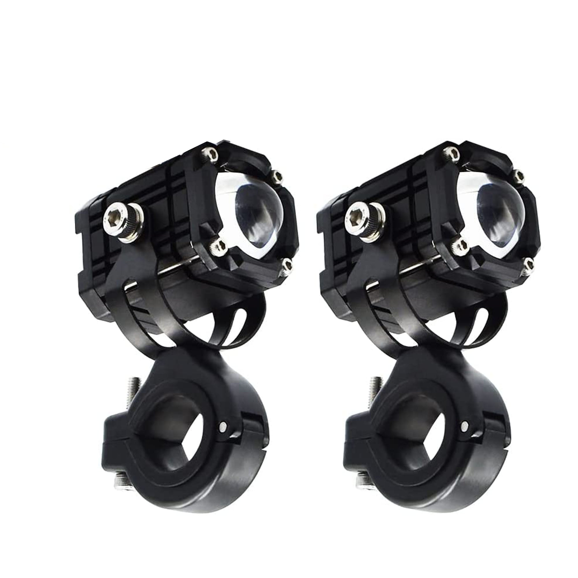 LED Fog Driving Lights,4 Fuctions 3 Colors All-in-One,White/High Beam,Amerb/Low Beam,Ice Blue/DRL,Strobe/Warning Spot Light